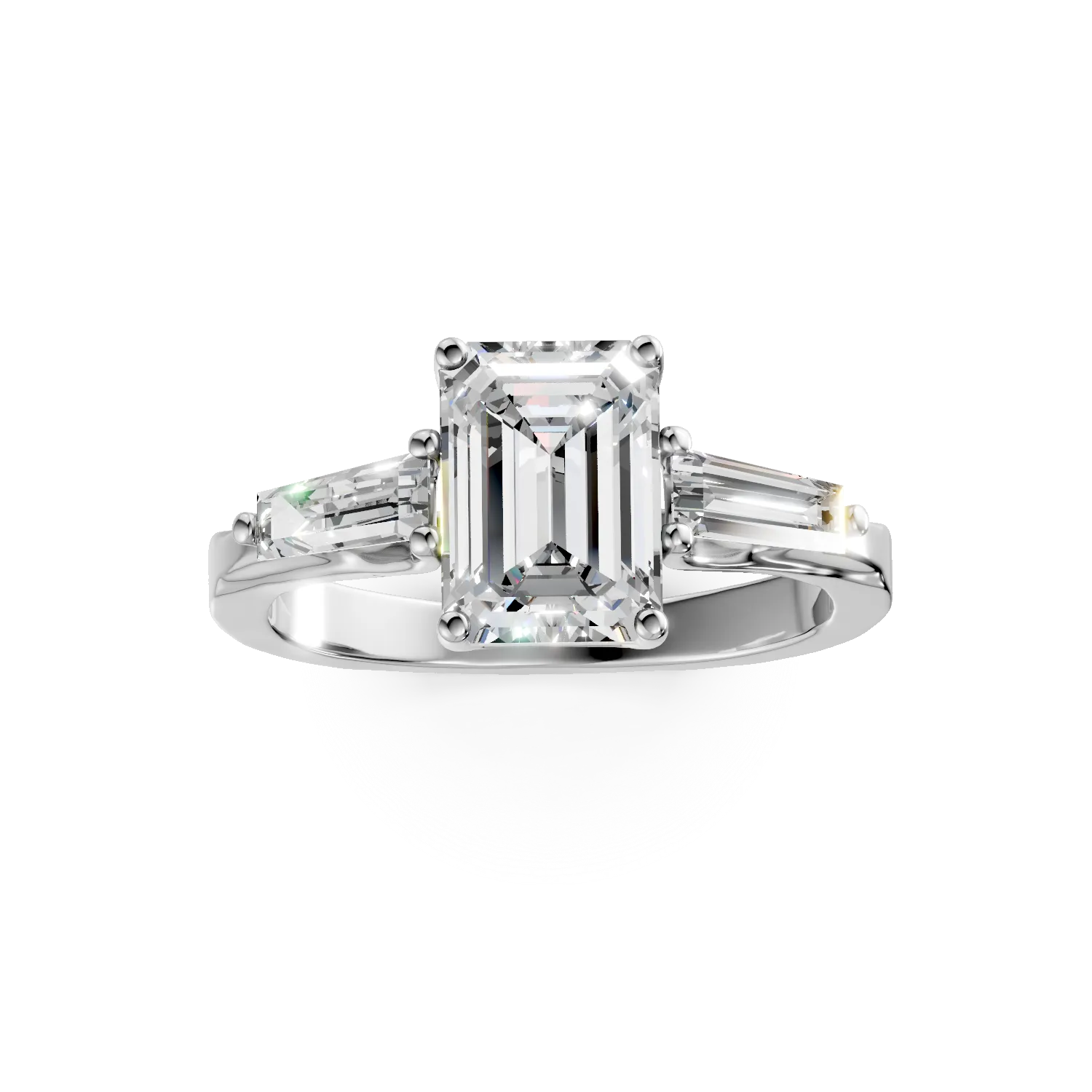 Inel din aur alb cu diamante de 2.5ct create in laborator