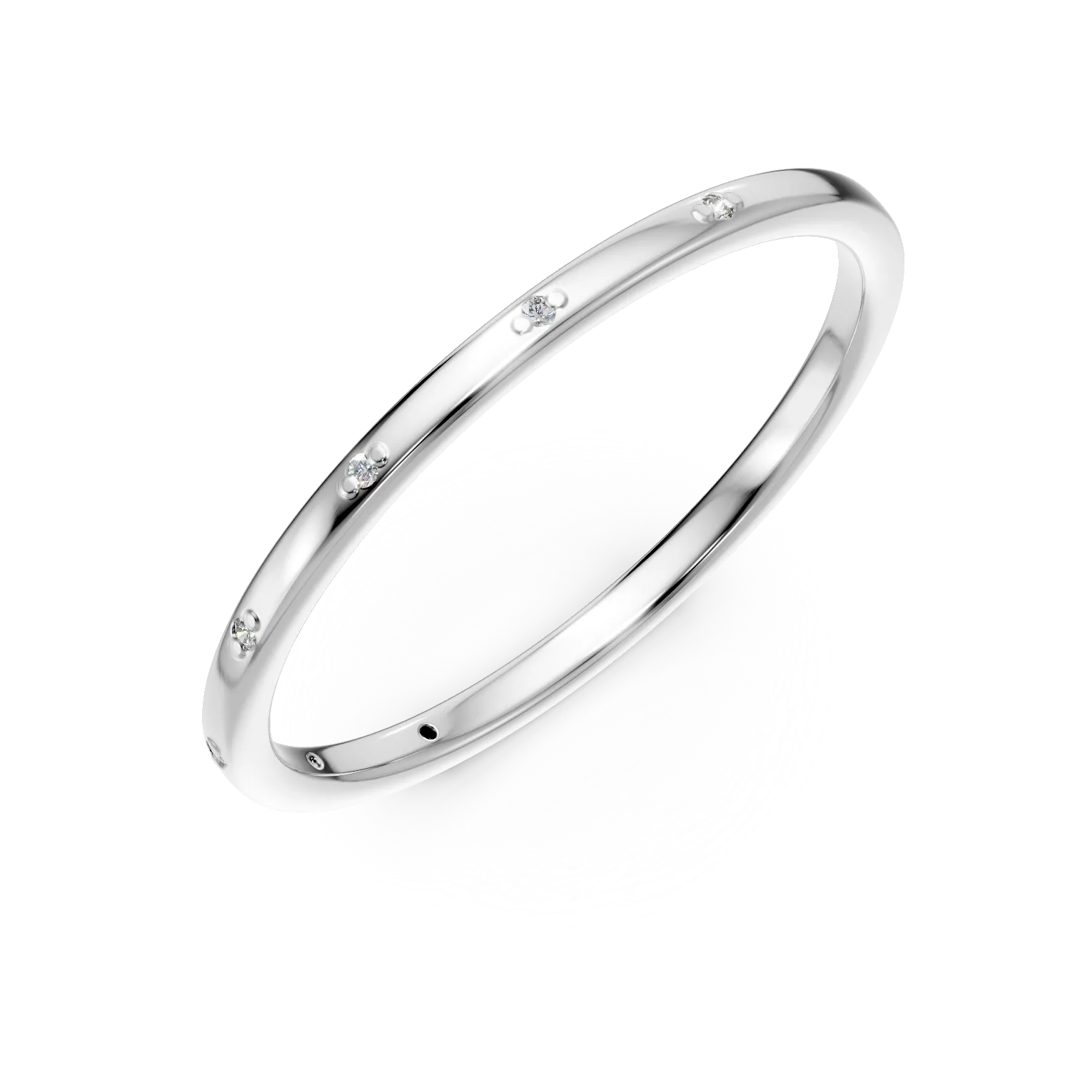 Inel semi eternity din argint cu zirconii