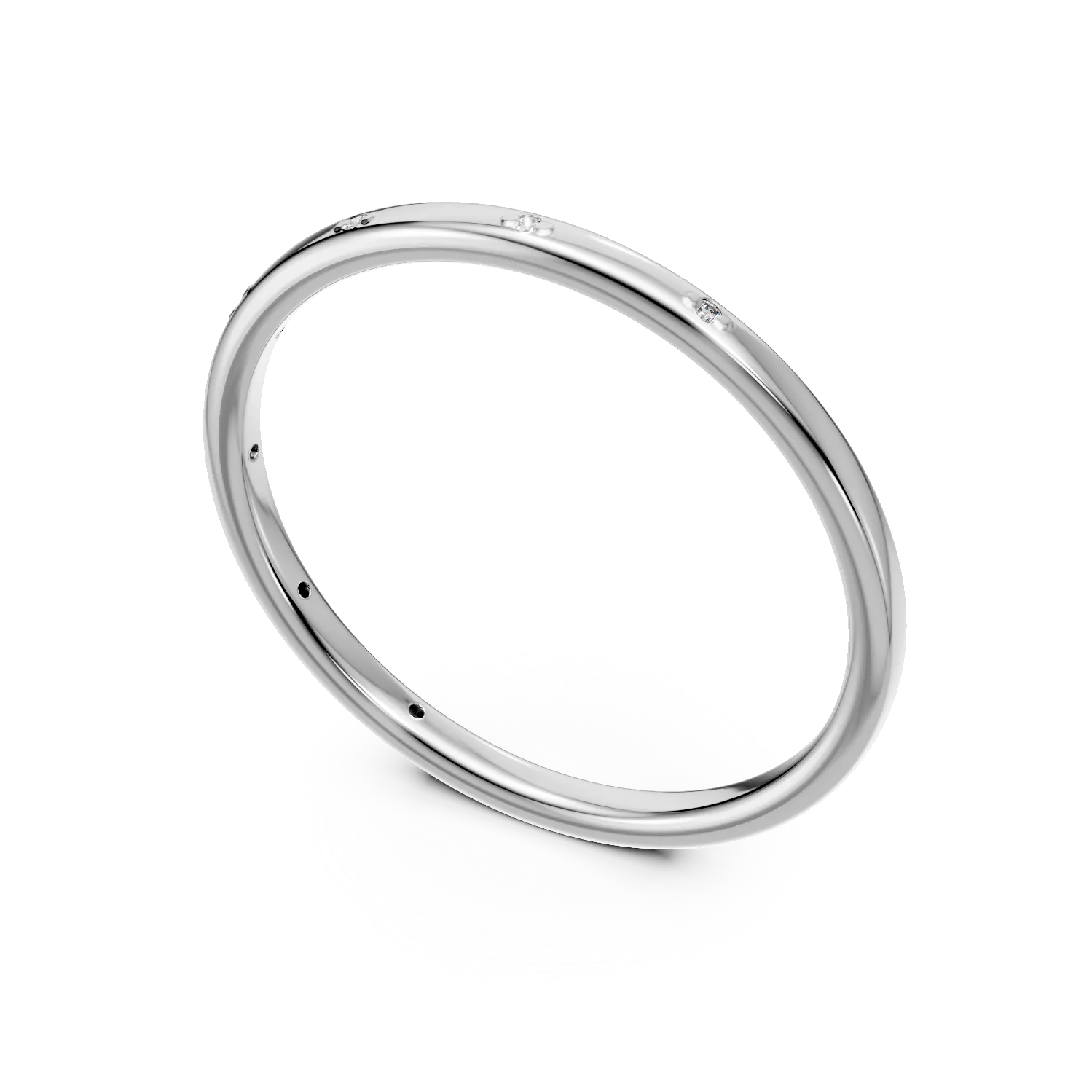 Inel semi eternity din argint cu zirconii