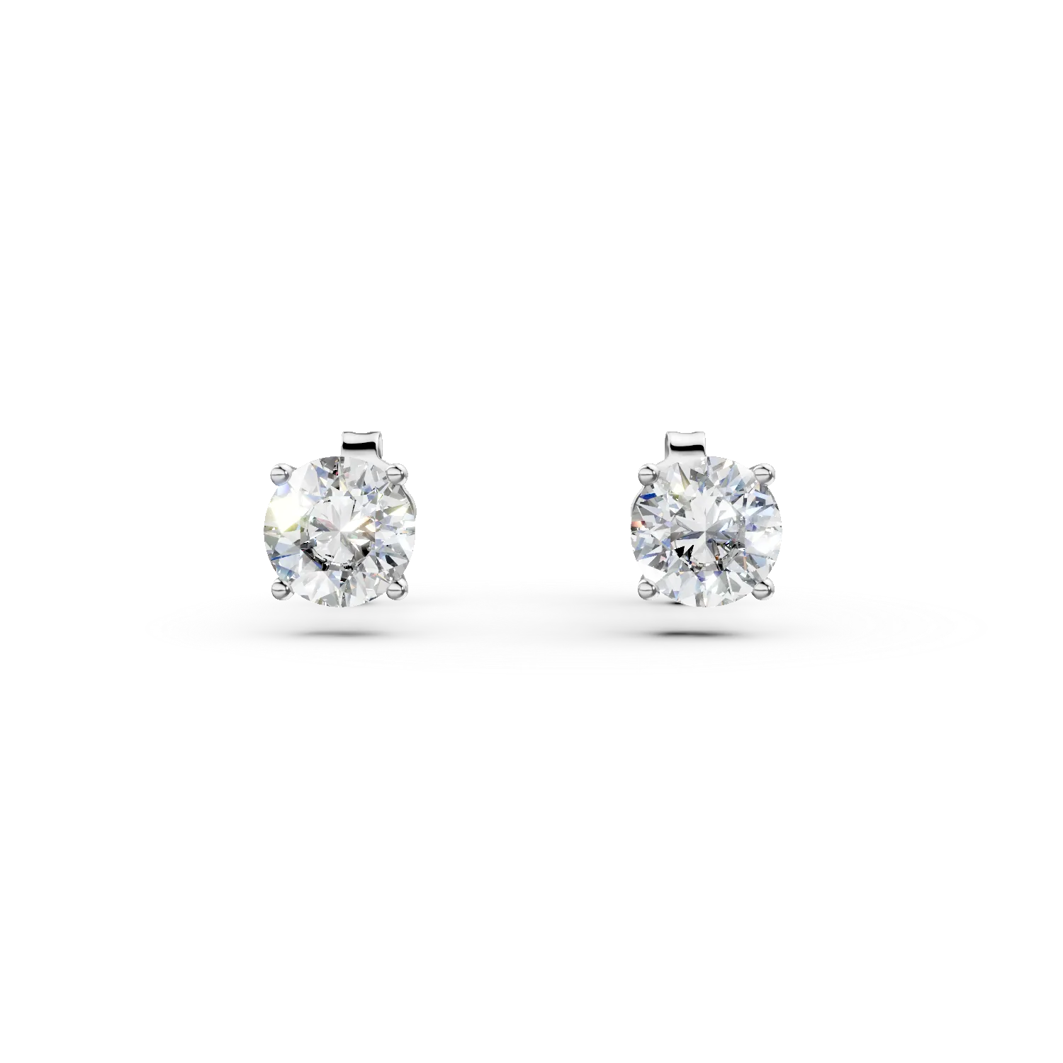 Cercei stud din argint cu zirconia solitaire
