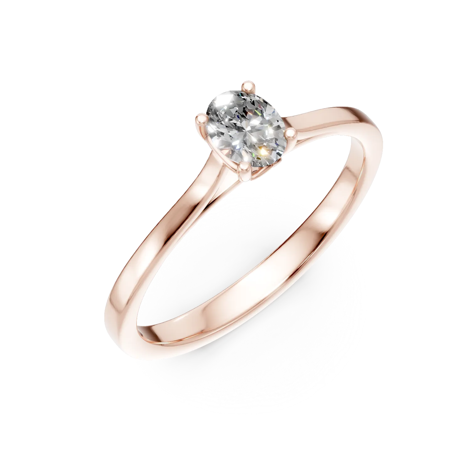 Inel de logodna din aur roz cu diamant solitaire de 0.3ct creat in laborator taietura ovala Apparel & Accessories > Jewelry > Rings DAAR 2 Inel de logodna din aur roz cu diamant solitaire de 0.3ct creat in laborator taietura ovala Apparel & Accessories > Jewelry > Rings DAAR 2