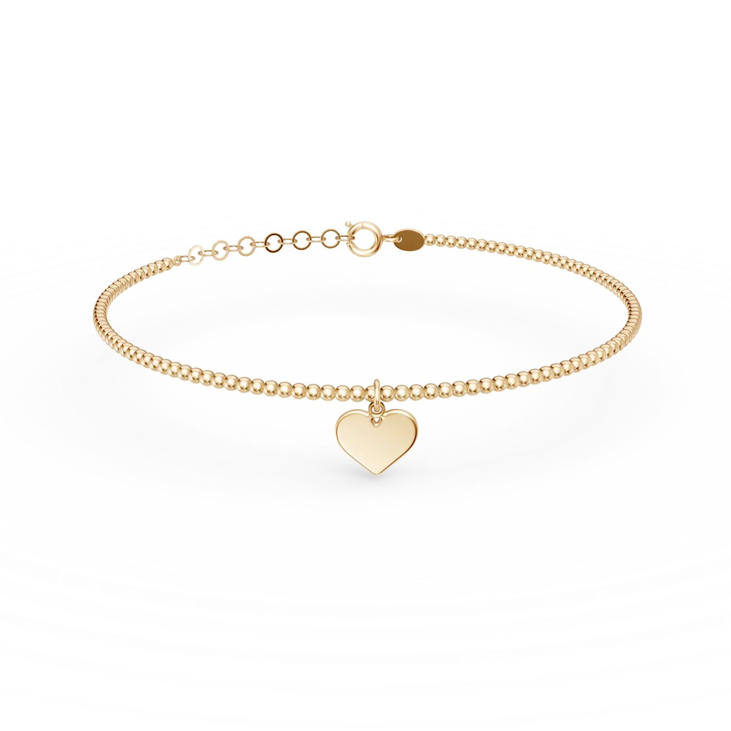 Bratara cu pandantiv inima din argint galben