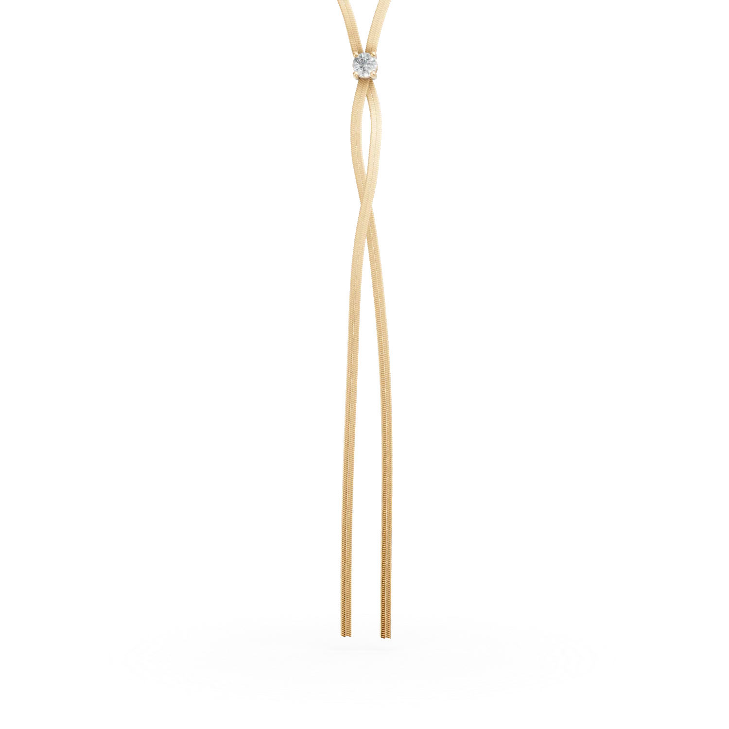 Lant din argint galben cu zirconia