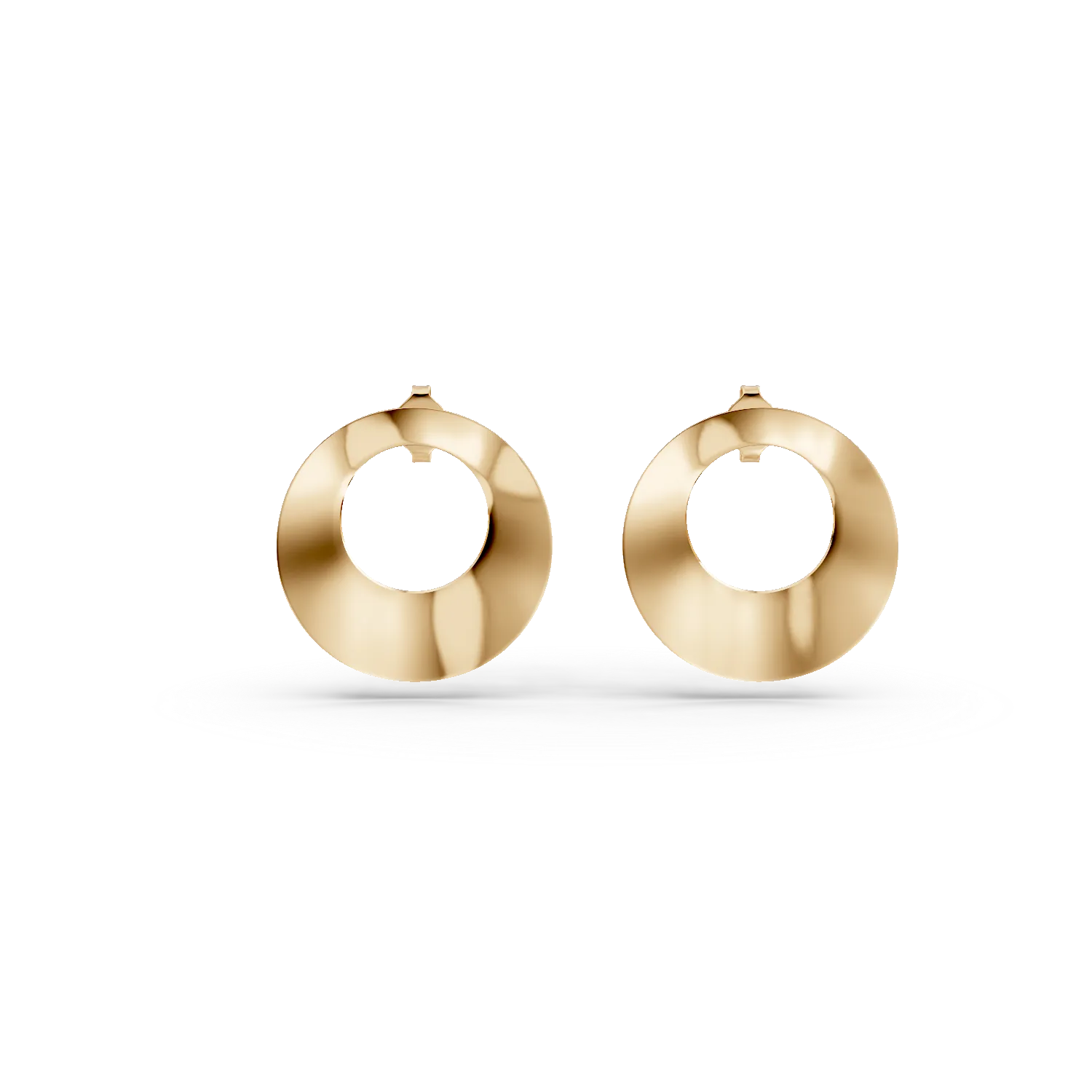 Cercei supradimensionati din argint galben