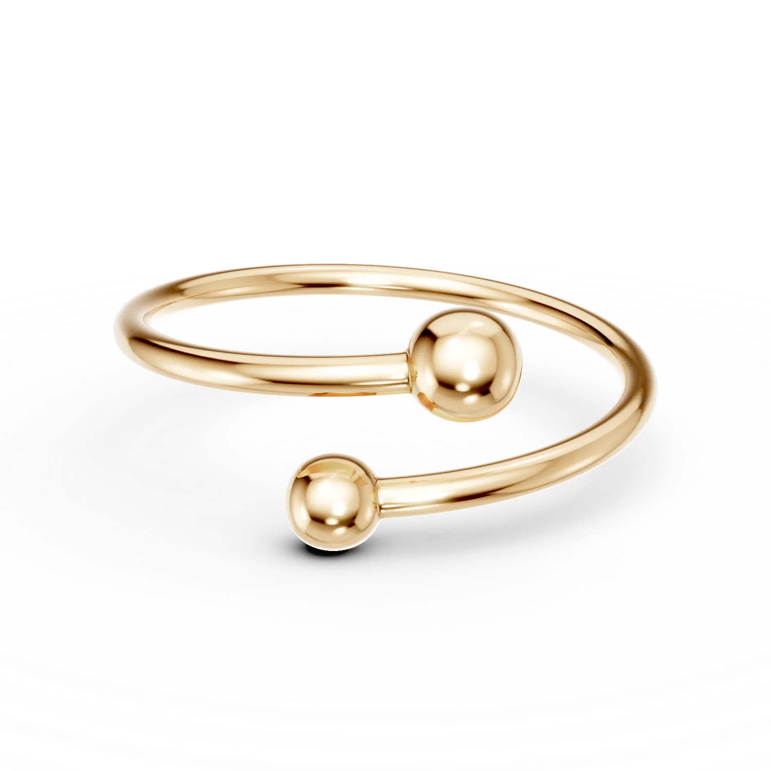 Bratara fixa deschisa din argint galben