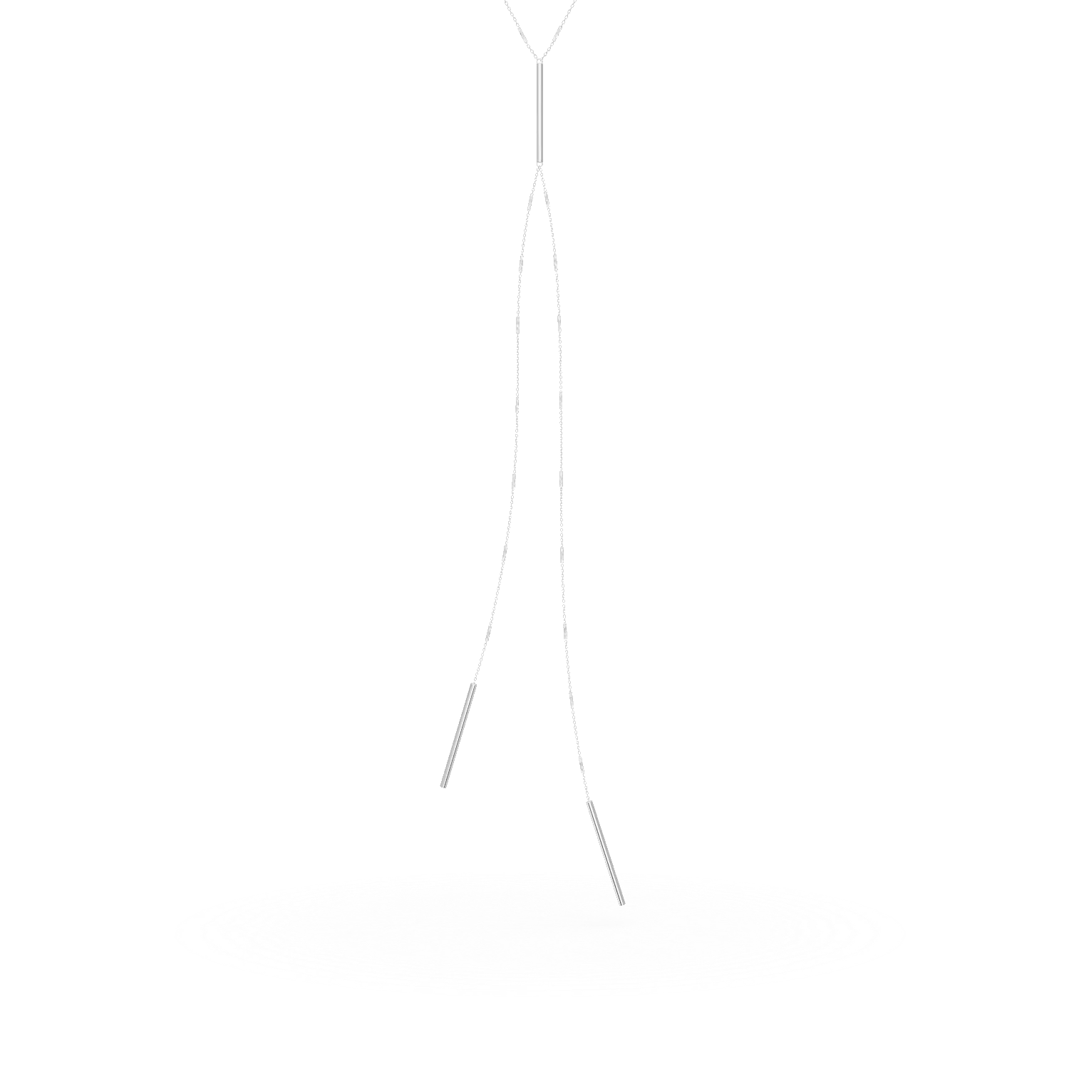 Colier asimetric din argint cu elemente minimaliste