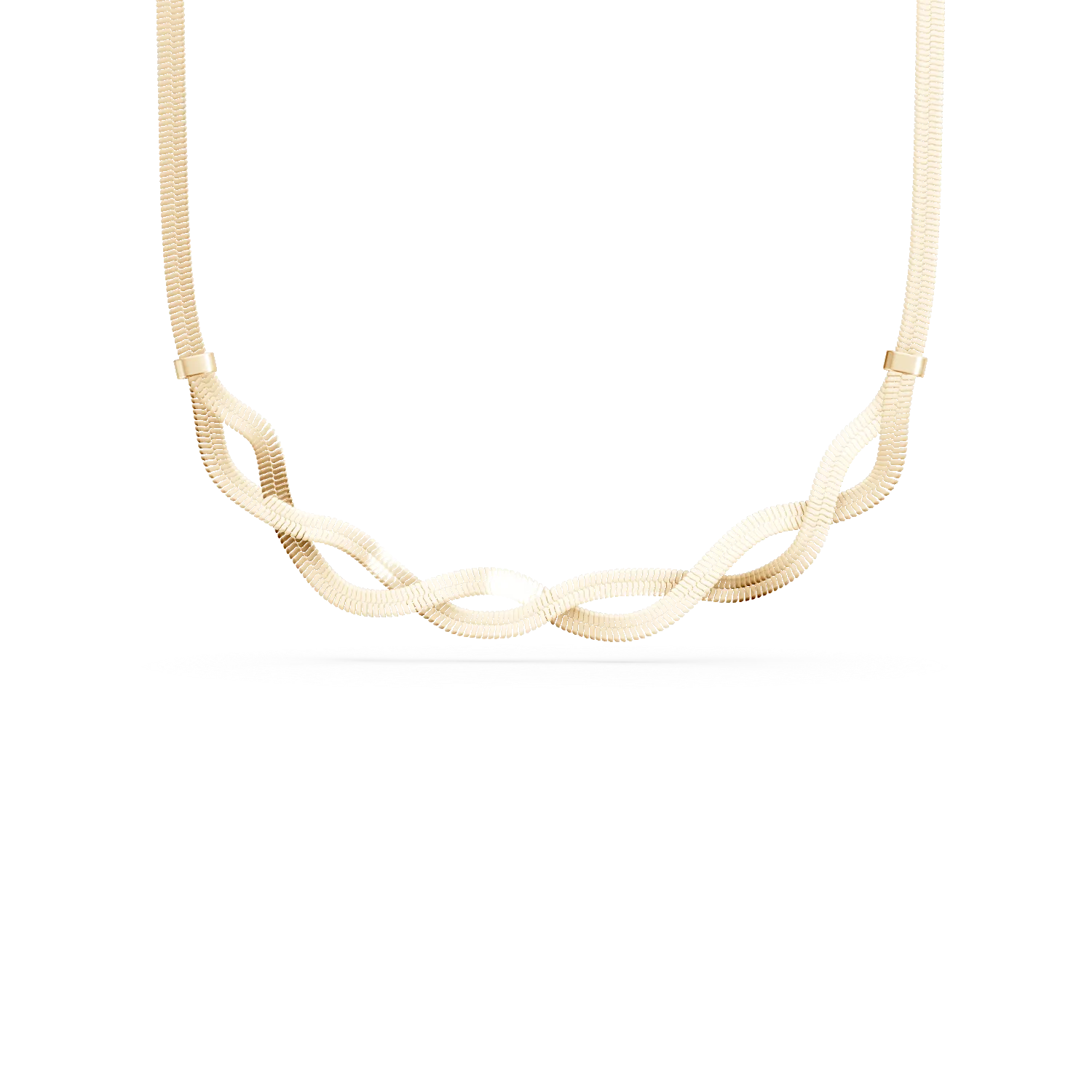 Lant cu detalii impletite din argint galben