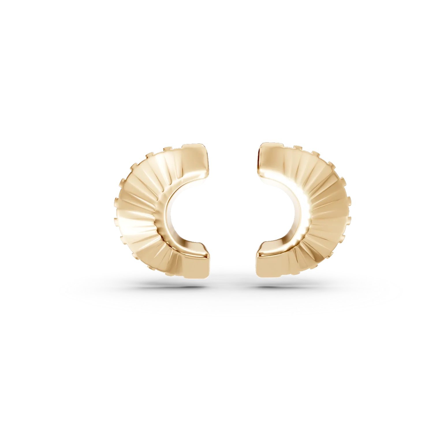 Cercei geometrici din argint galben