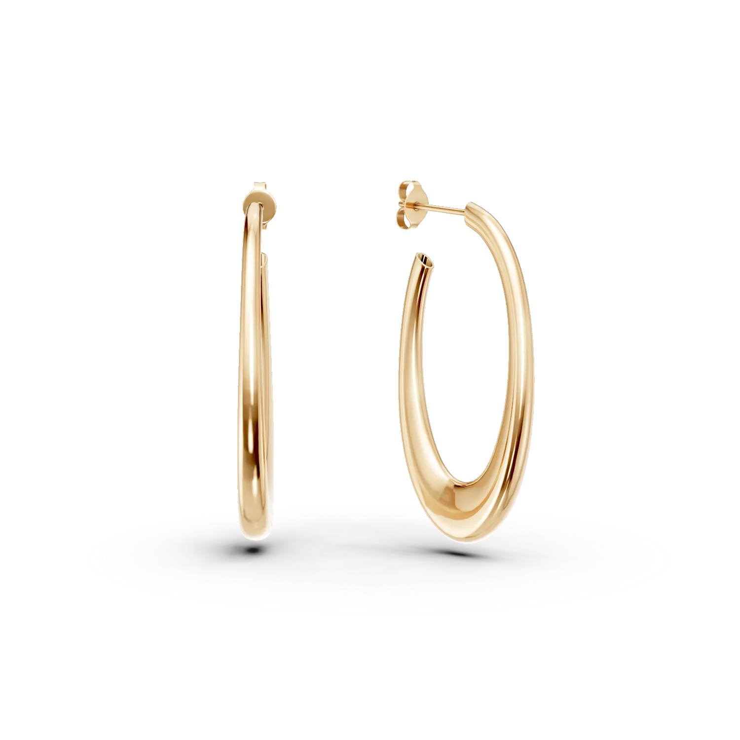 Cercei supradimensionati din argint galben