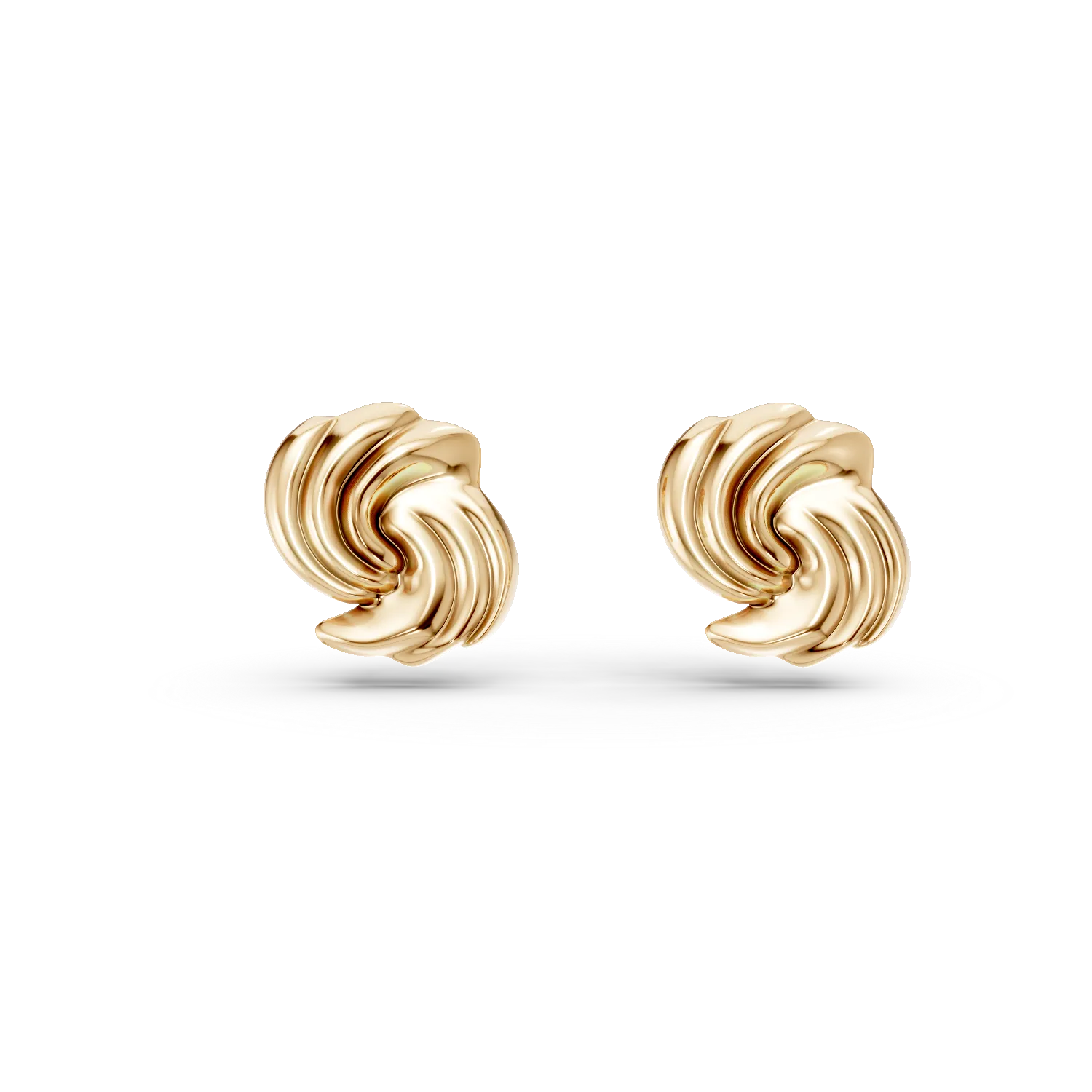 Cercei geometrici din argint galben