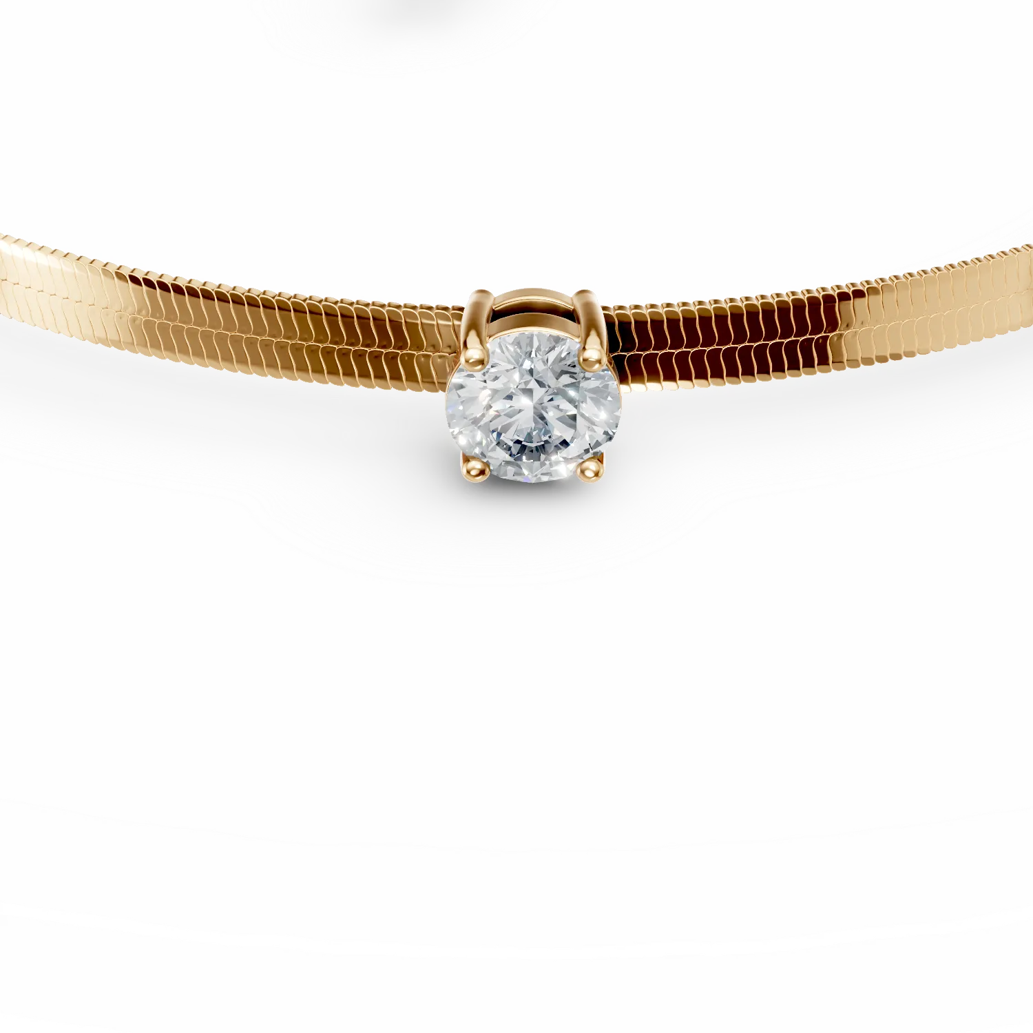 Bratara din argint galben cu zirconia - imagine 3