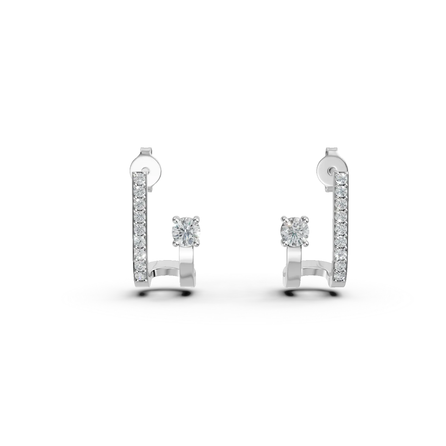 Cercei din argint cu zirconii