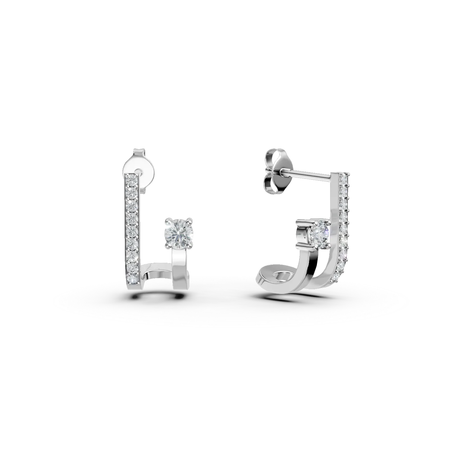 Cercei din argint cu zirconii