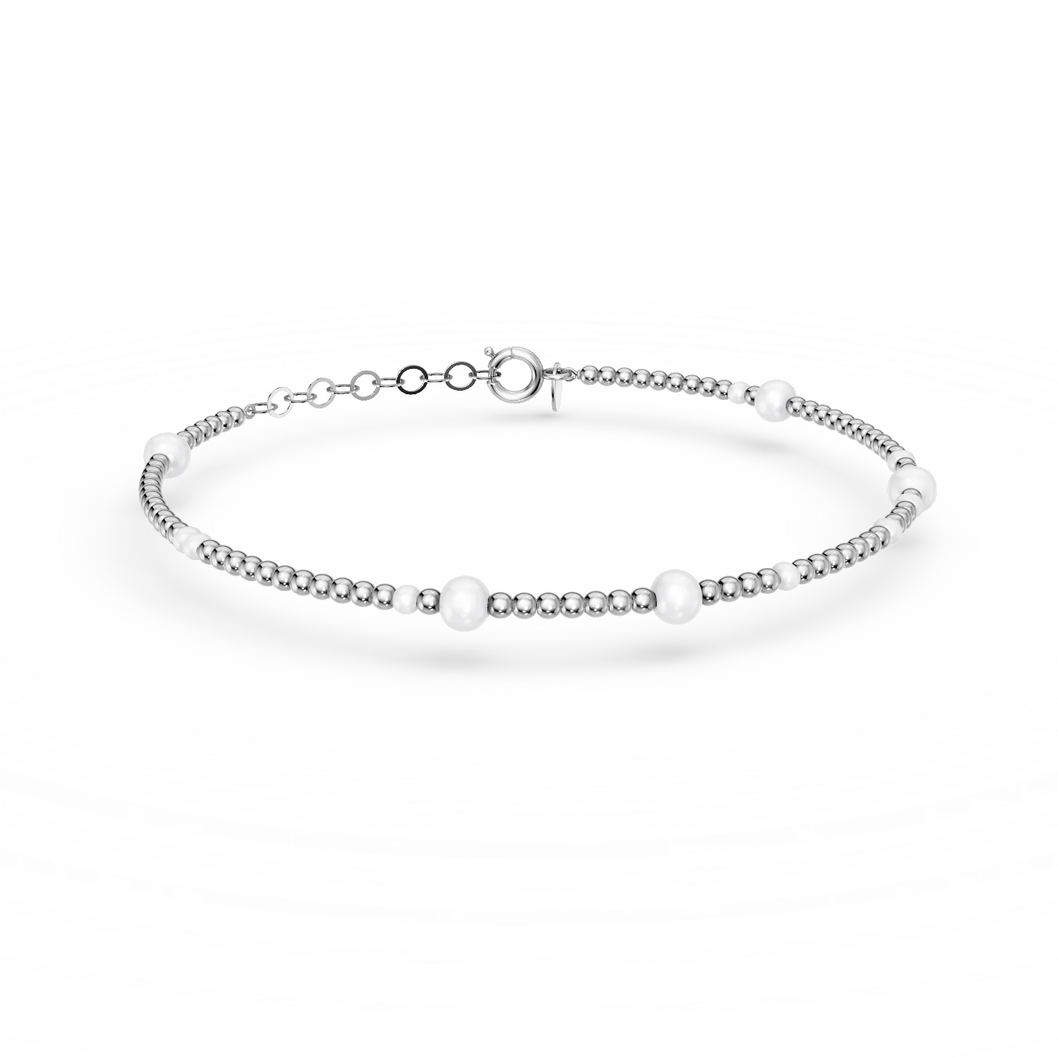 Bratara din argint cu perle sintetice