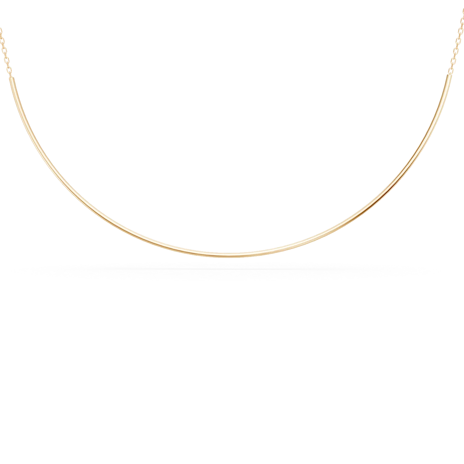 Colier geometric din argint galben