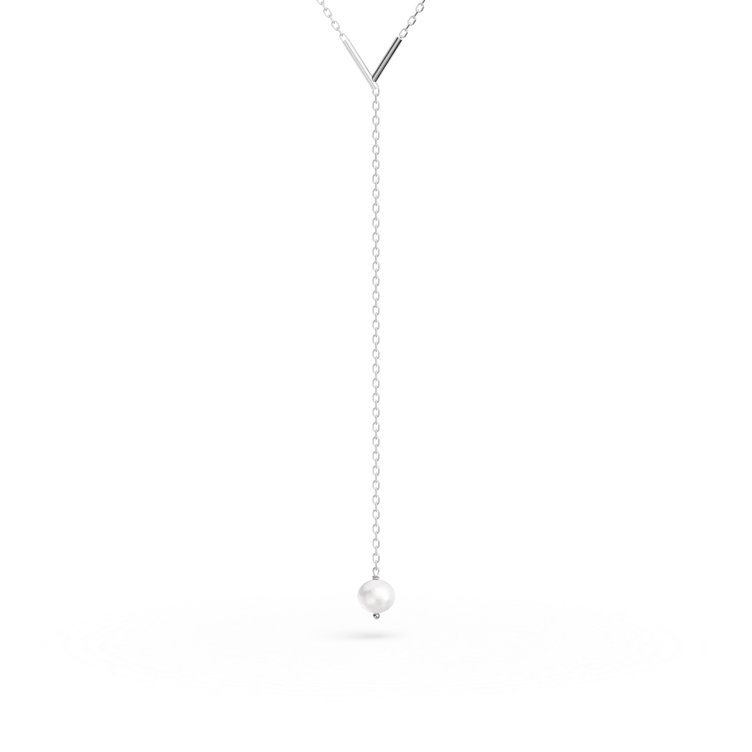 Lant cu pandantiv din argint cu perla naturala