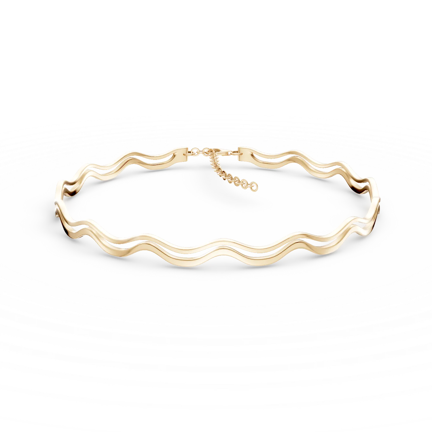 Choker din argint galben