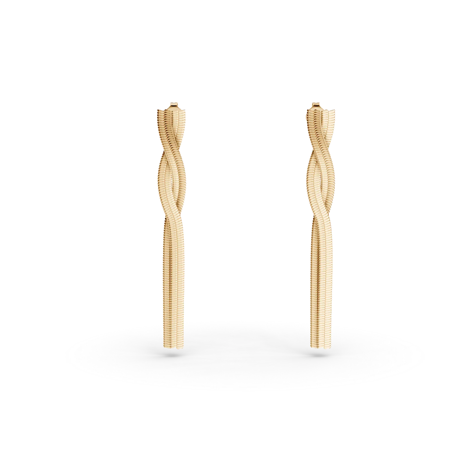 Cercei lungi din argint galben