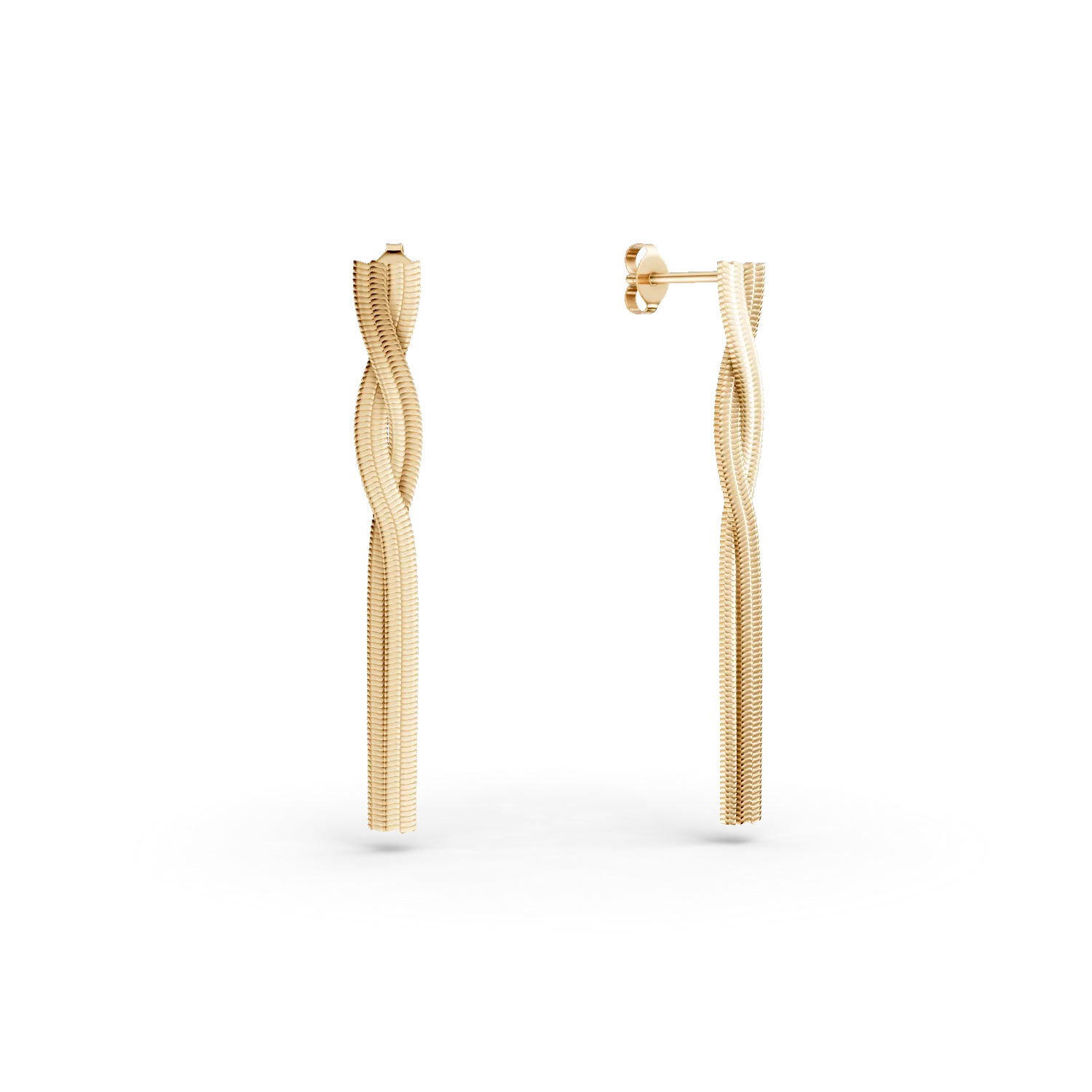 Cercei lungi din argint galben