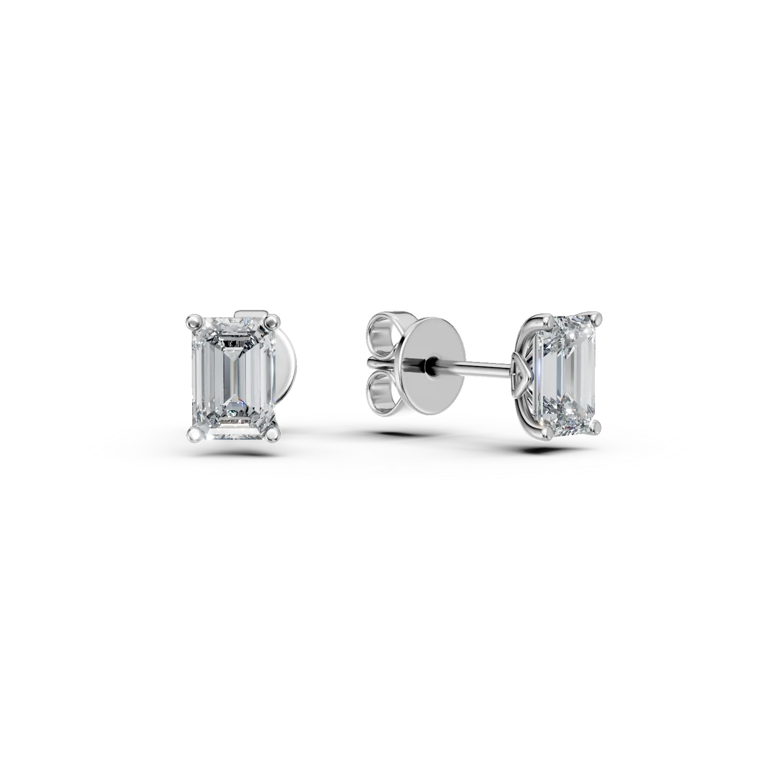 Cercei din aur alb cu diamante solitaire de 1ct create in laborator taietura emerald Apparel & Accessories > Jewelry > Earrings DAAR 2 Cercei din aur alb cu diamante solitaire de 1ct create in laborator taietura emerald Apparel & Accessories > Jewelry > Earrings DAAR 2