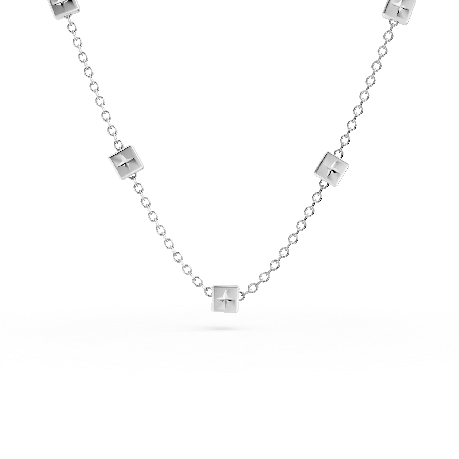 Lant cu pandantive din aur alb