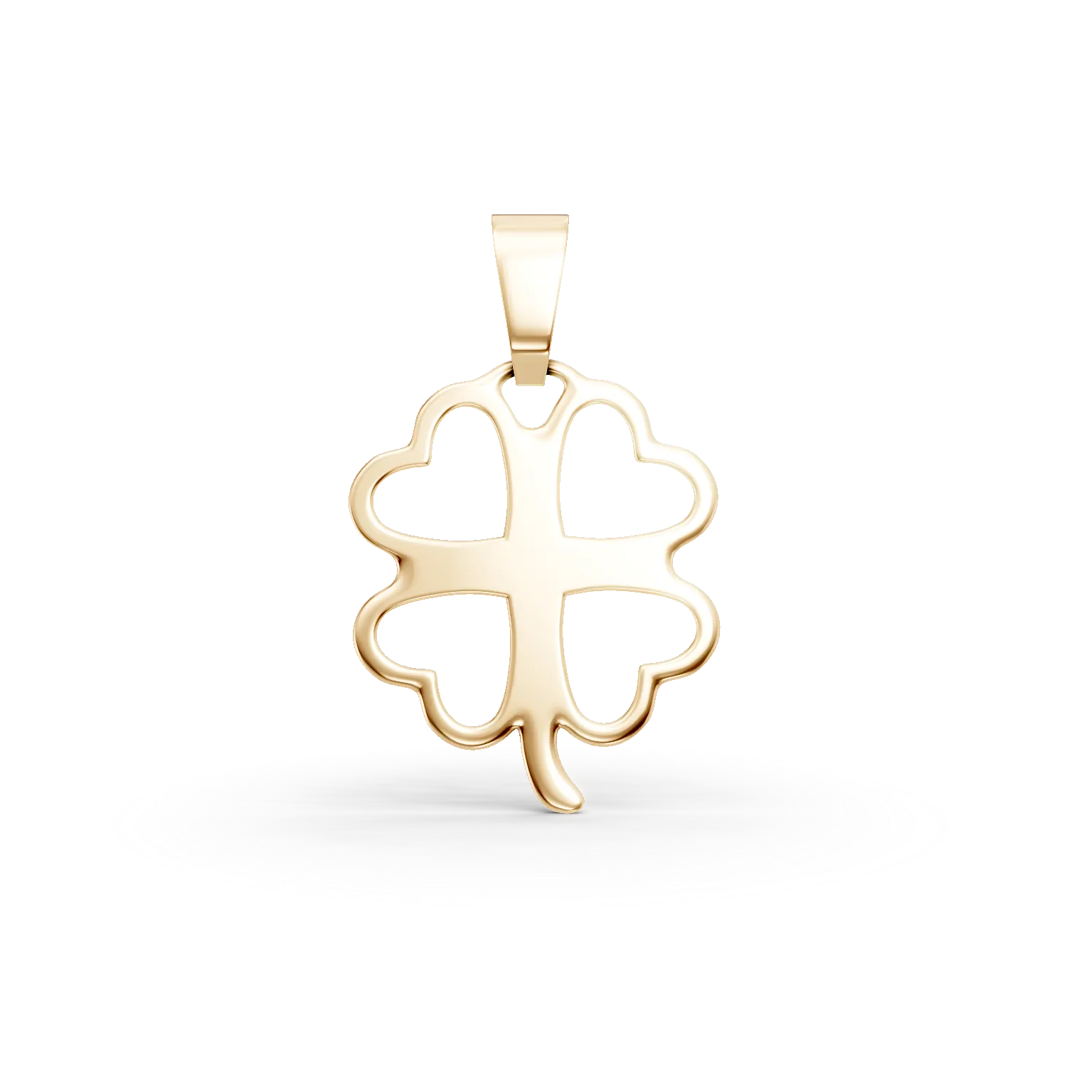 Pandantiv trifoi din aur galben