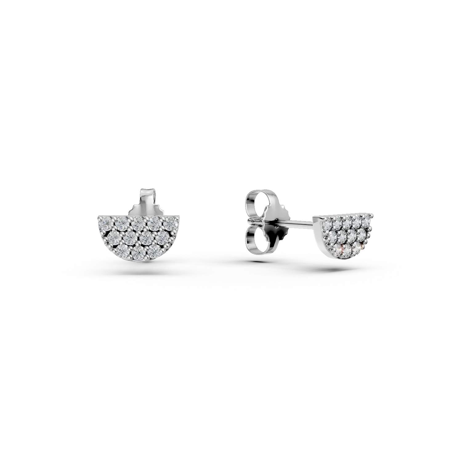 Cercei DAAR in semicerc din argint cu diamante de 0.25ct create in laborator