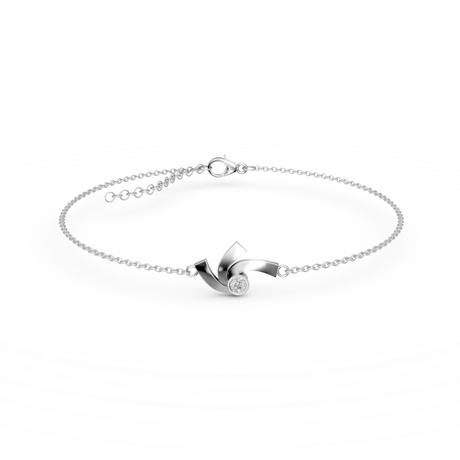 Bratara DAAR in miscare din argint cu diamante de 0.05ct create in laborator