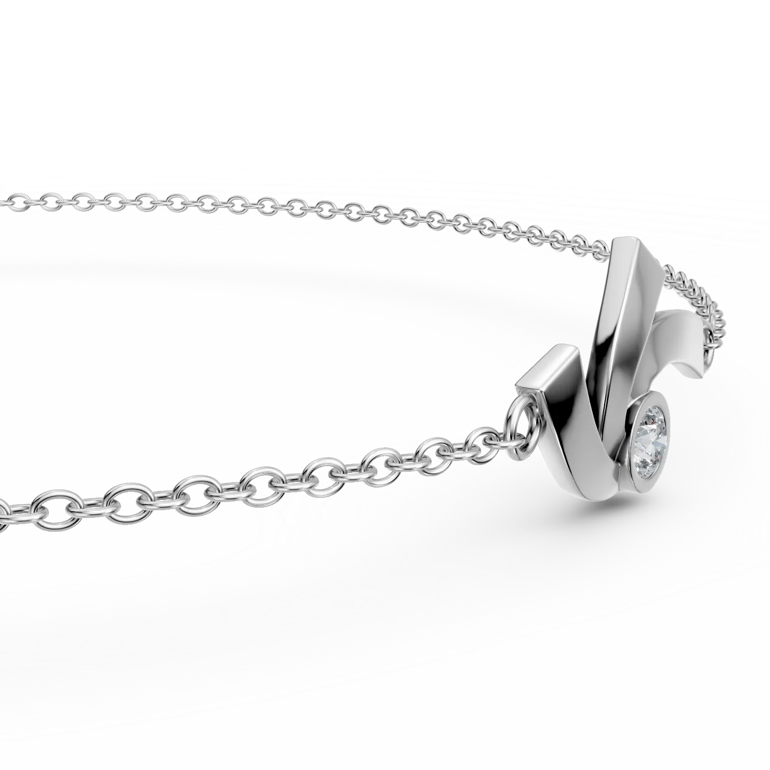 Bratara DAAR in miscare din argint cu diamante de 0.05ct create in laborator