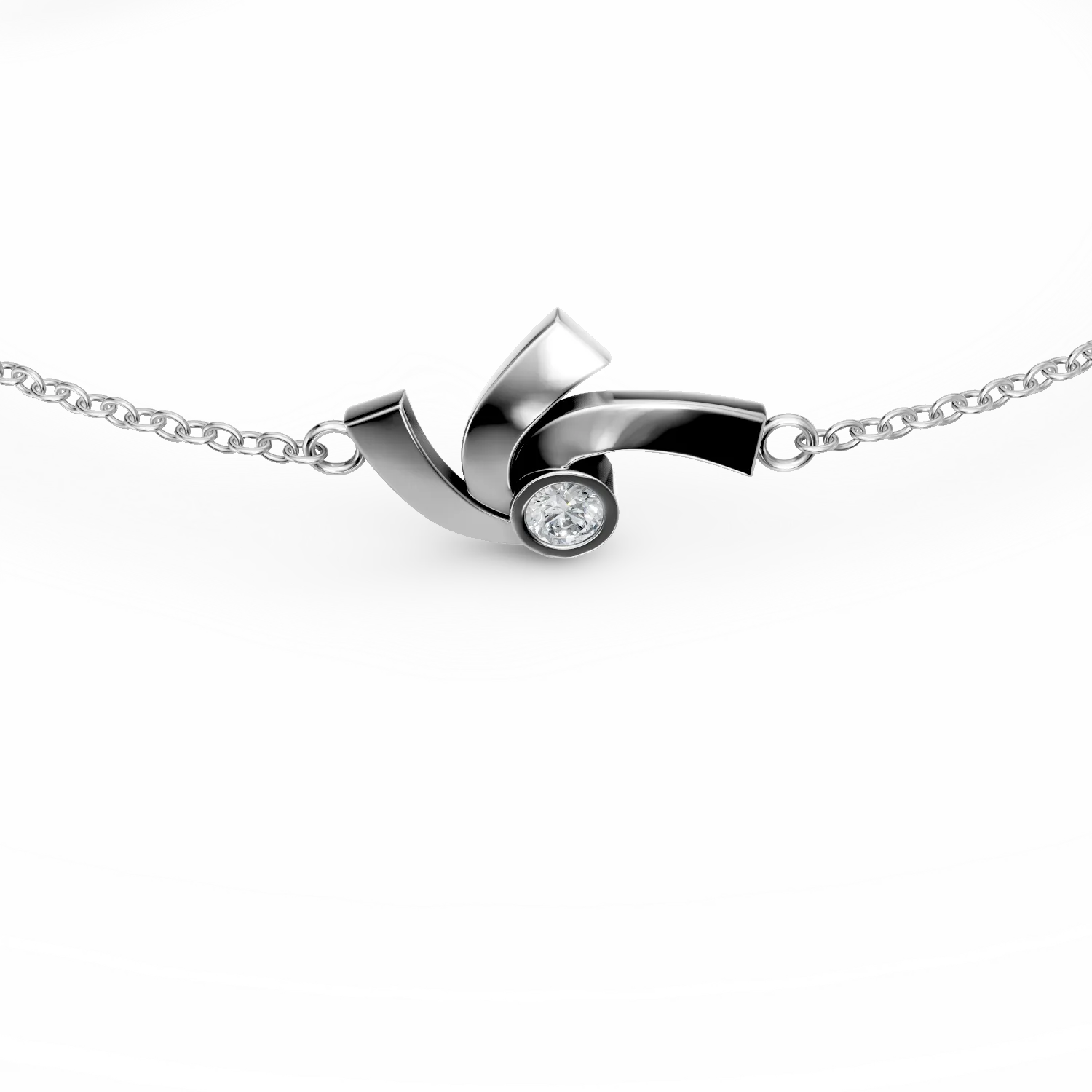 Bratara DAAR in miscare din argint cu diamante de 0.05ct create in laborator