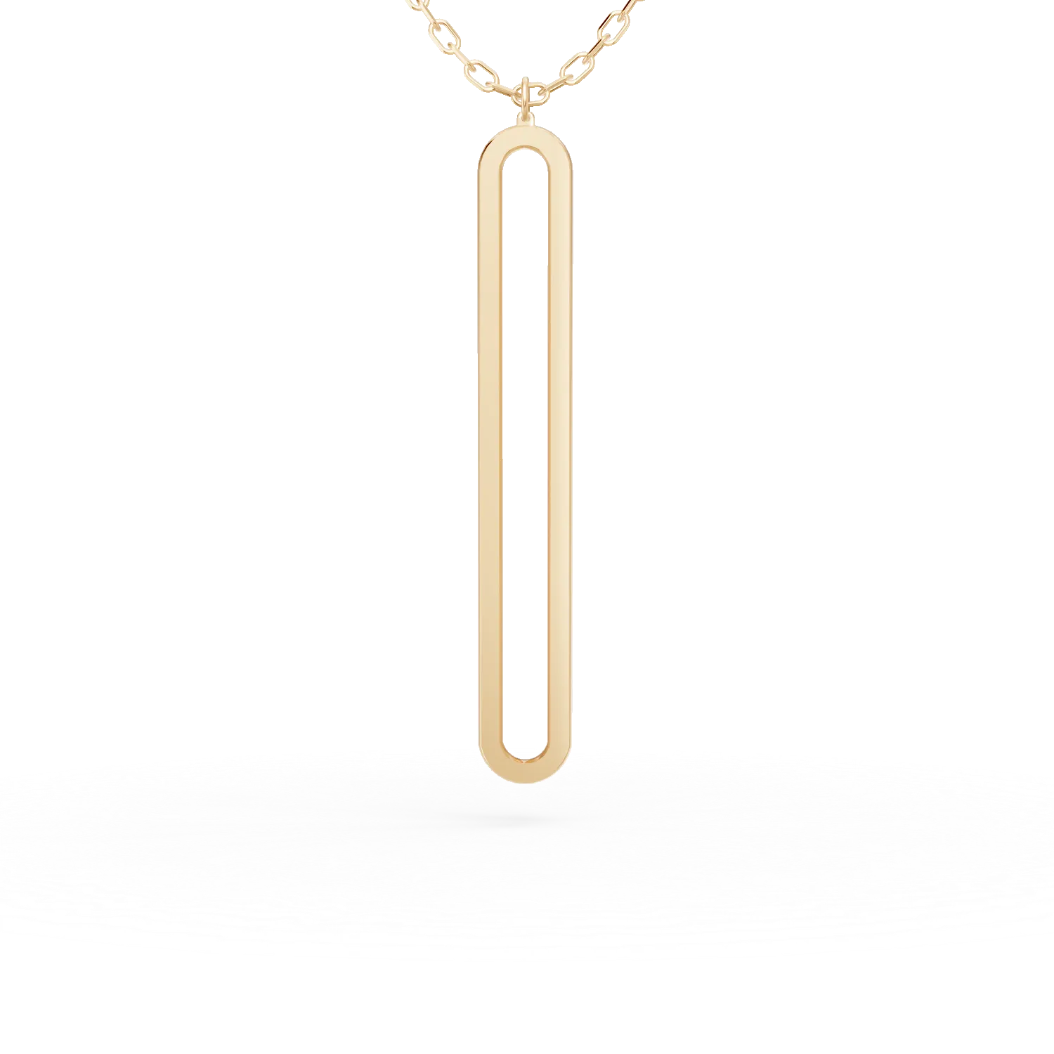 Lant cu pandantive geometrice din aur galben