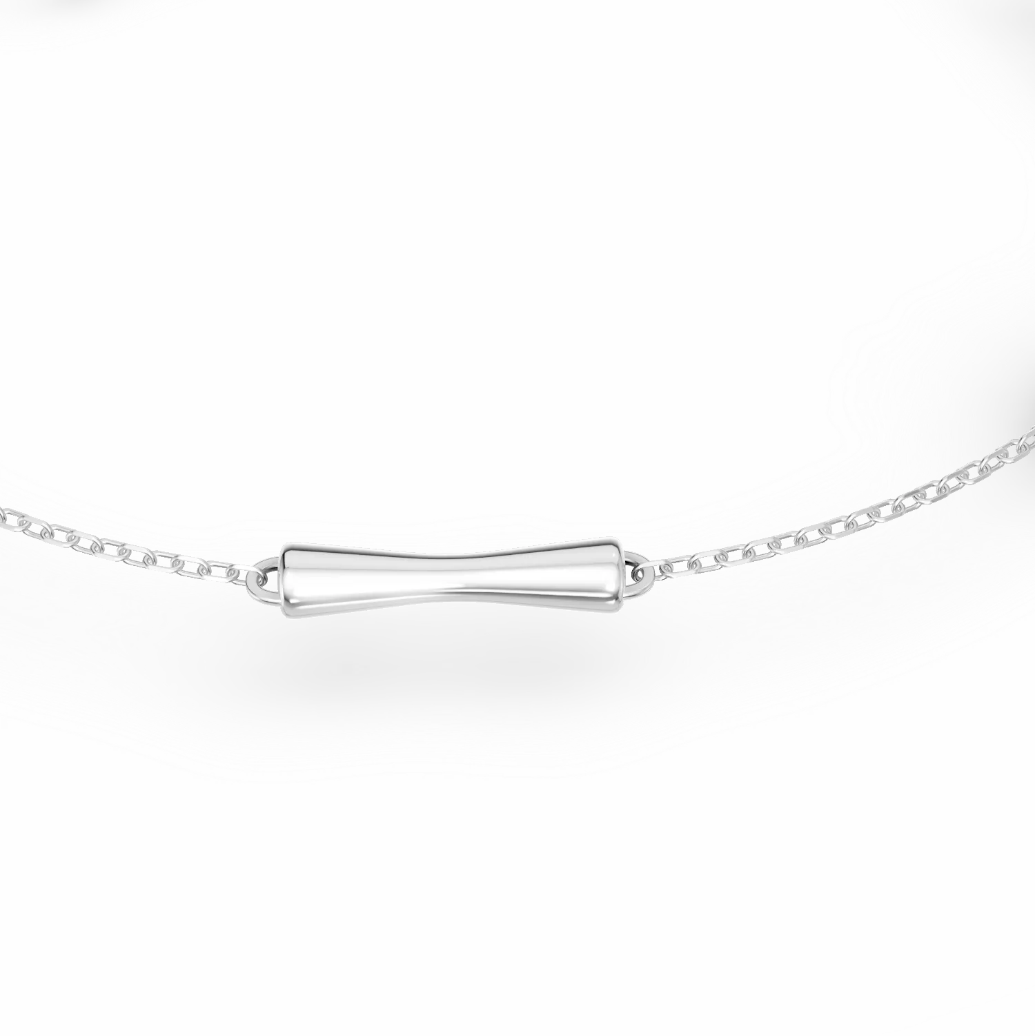 Bratara cu pandantive din aur alb cu diamante de 0.1ct create in laborator