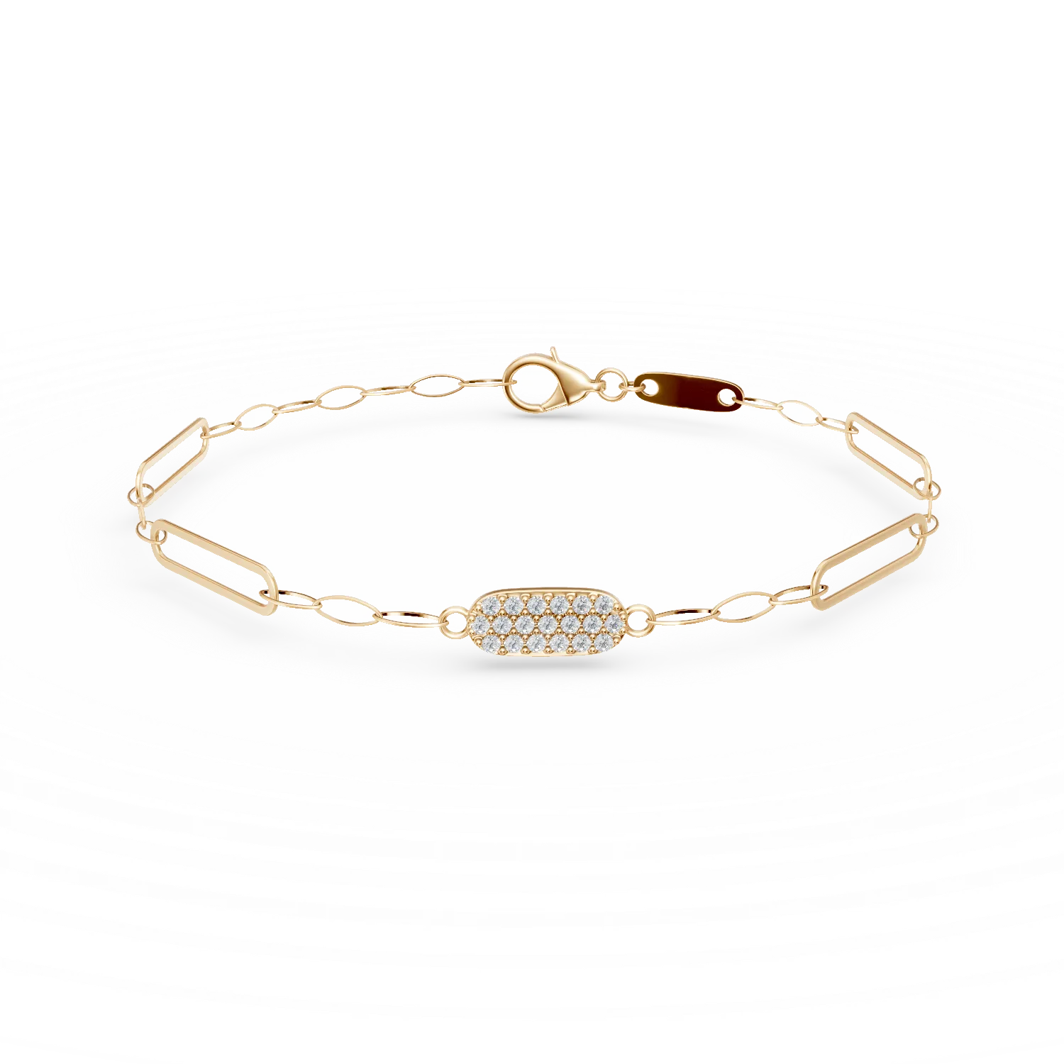 Bratara din aur galben cu zirconii