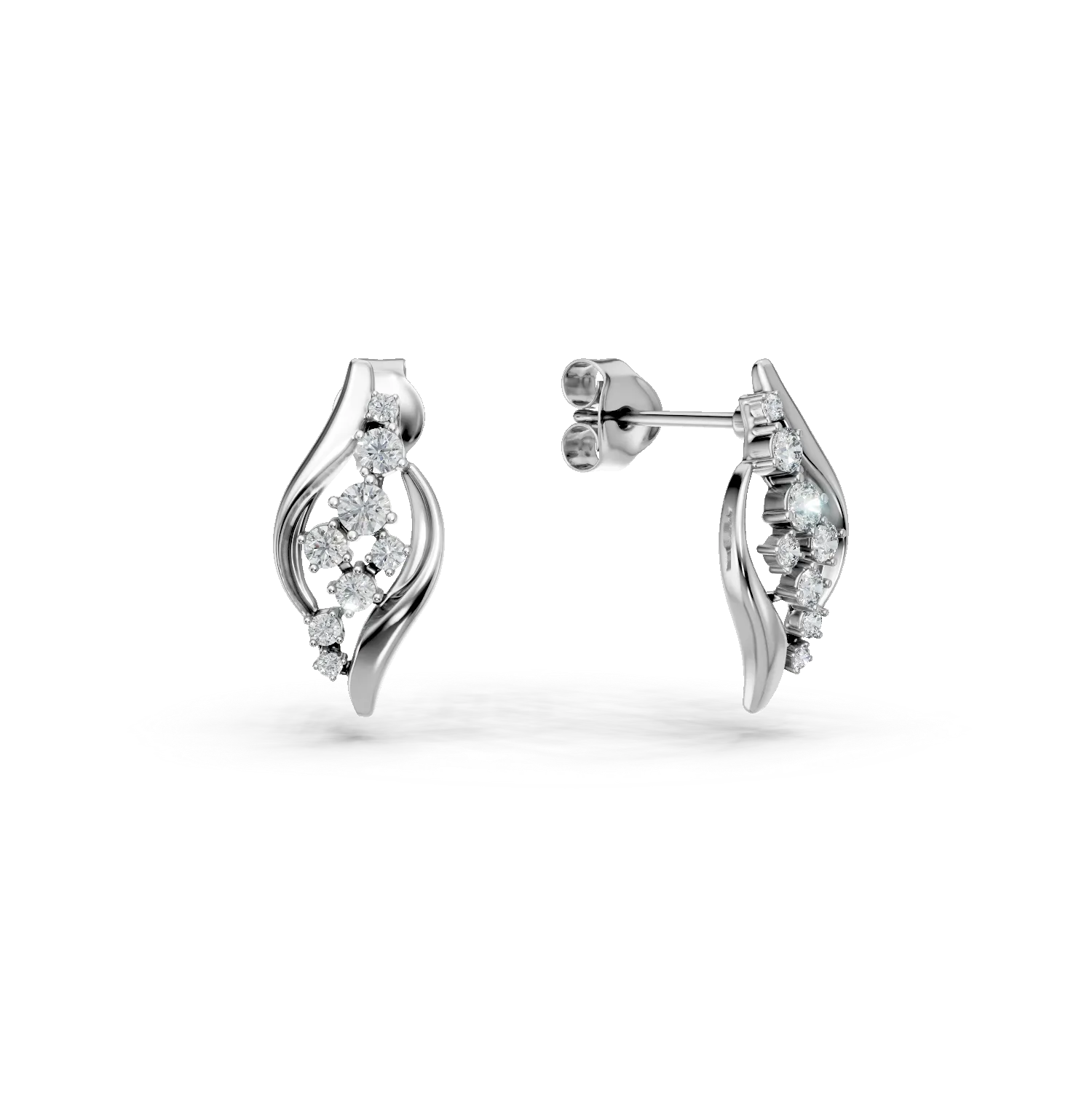 Cercei stud din aur alb cu diamante de 0.2ct create in laborator Apparel & Accessories > Jewelry > Earrings DAAR 2 Cercei stud din aur alb cu diamante de 0.2ct create in laborator Apparel & Accessories > Jewelry > Earrings DAAR 2