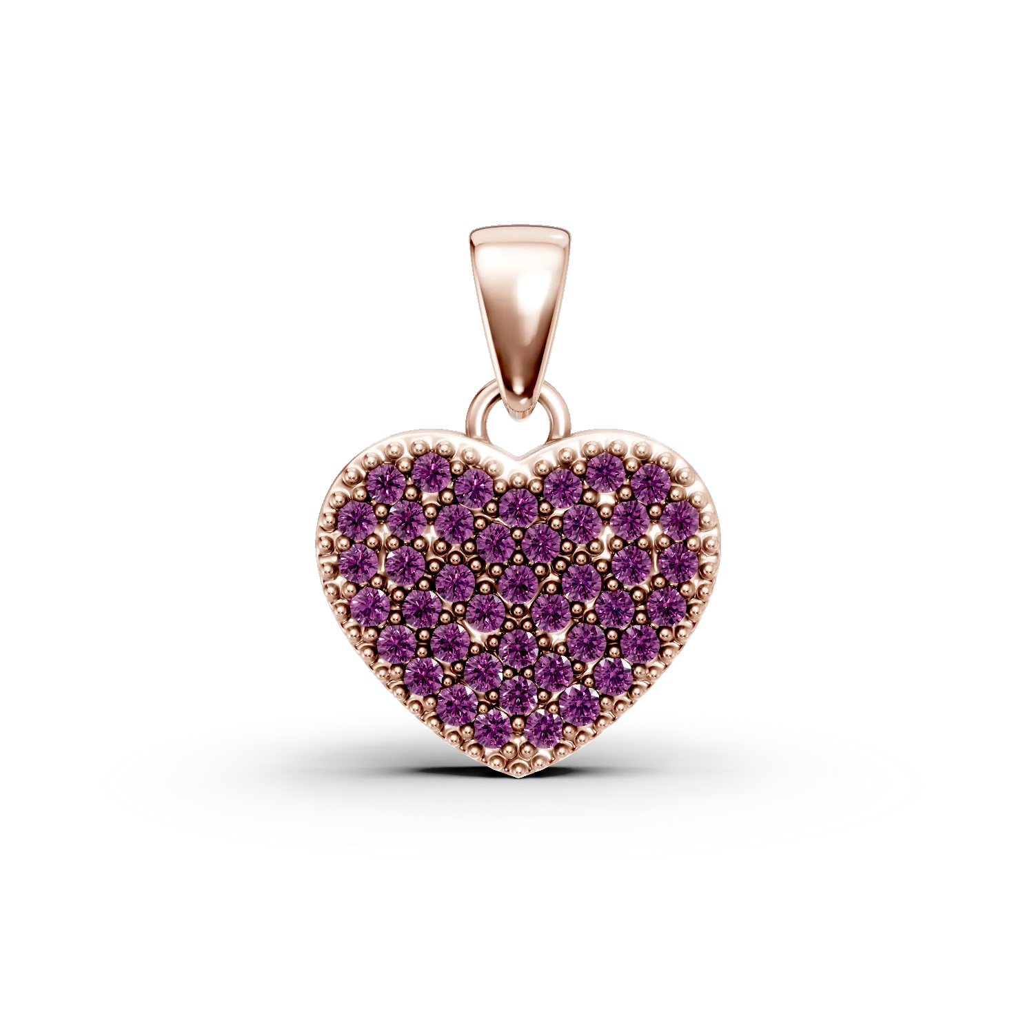 Pandantiv inima din aur roz cu zirconii roz Apparel & Accessories > Jewelry > Charms & Pendants DAAR 2 Pandantiv inima din aur roz cu zirconii roz Apparel & Accessories > Jewelry > Charms & Pendants DAAR 2