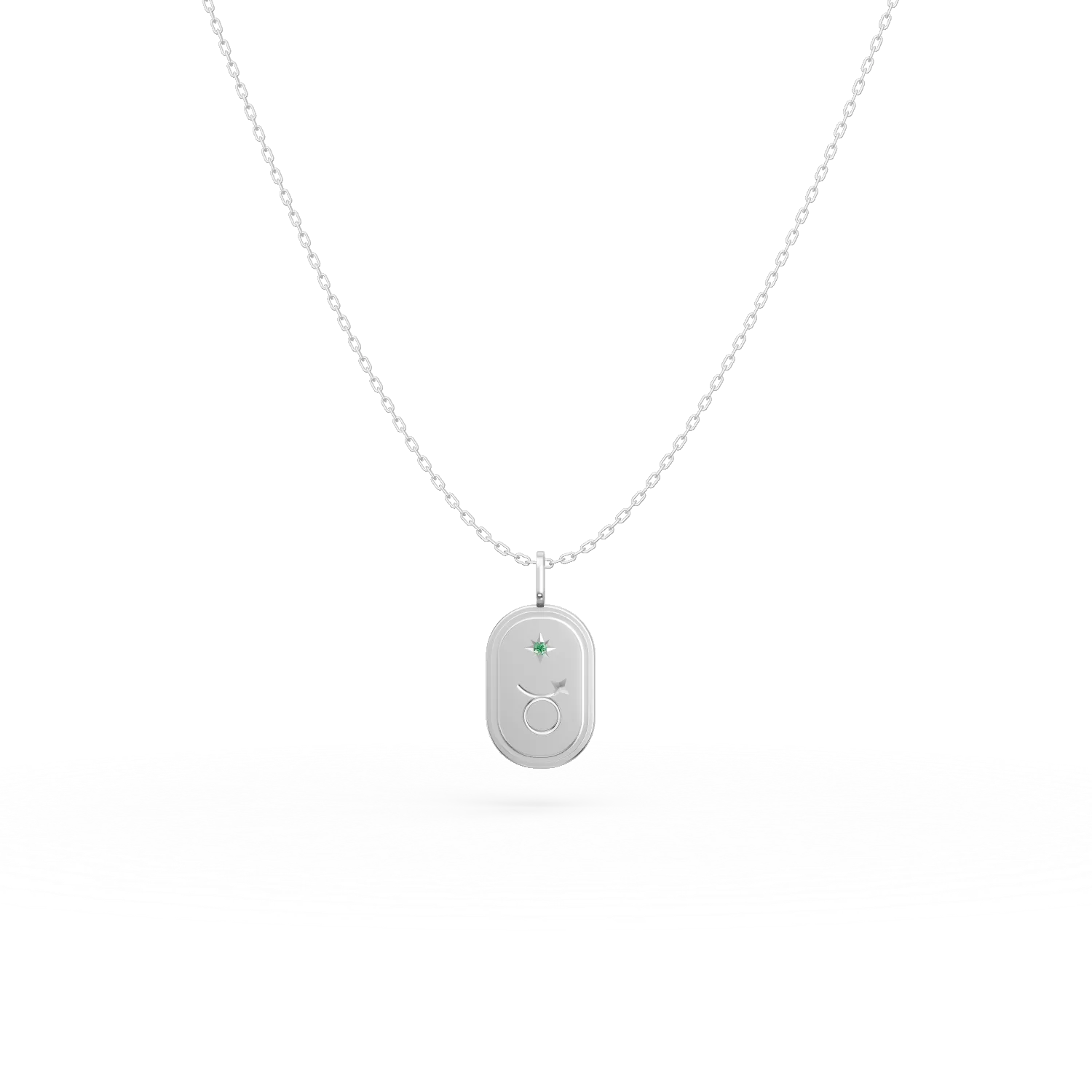 Lant cu pandantiv semn zodiacal Taur din argint cu zirconia verde Apparel & Accessories > Jewelry > Necklaces DAAR 2 Lant cu pandantiv semn zodiacal Taur din argint cu zirconia verde Apparel & Accessories > Jewelry > Necklaces DAAR 2