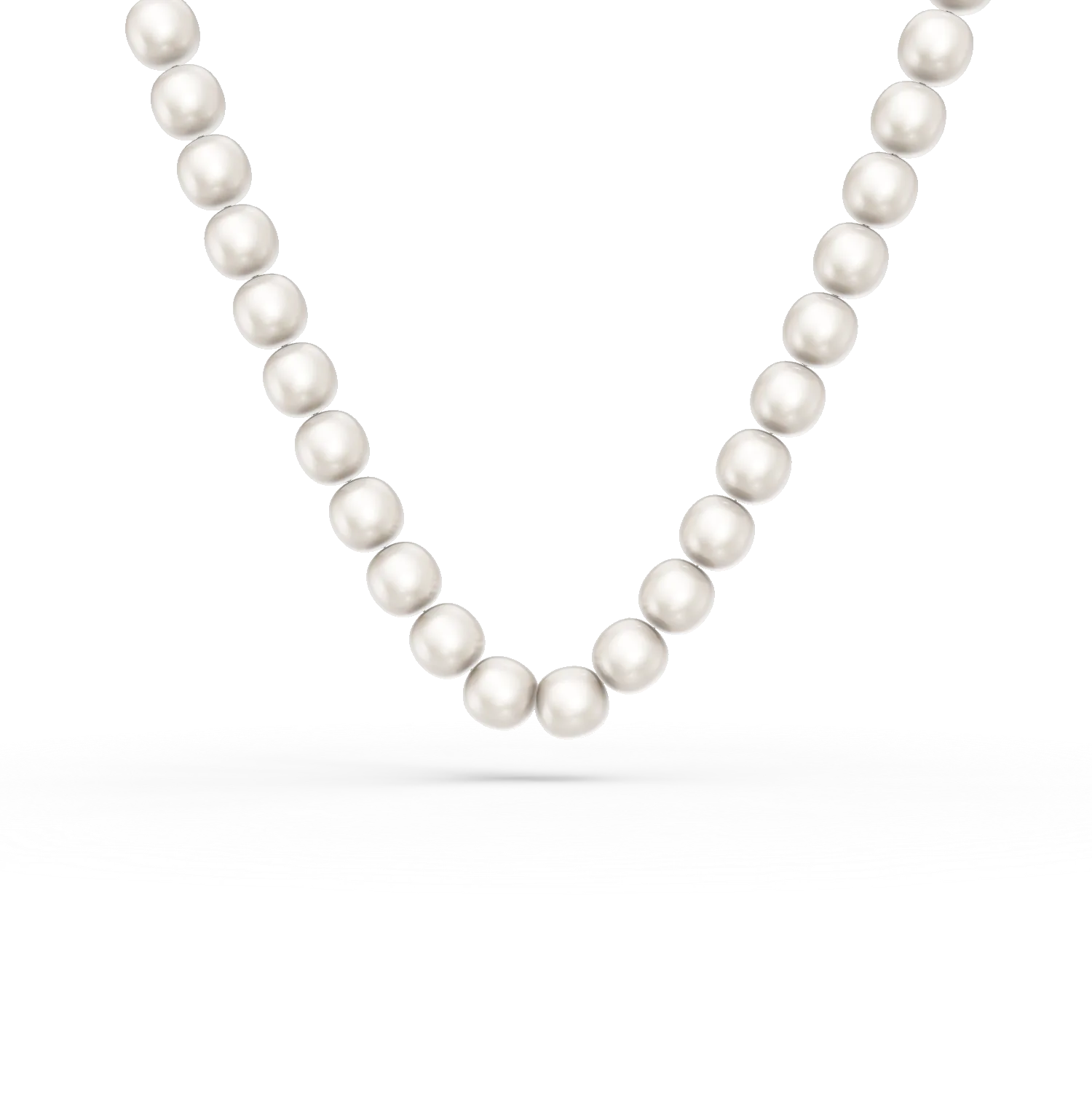 Colier din aur alb cu perle de cultura