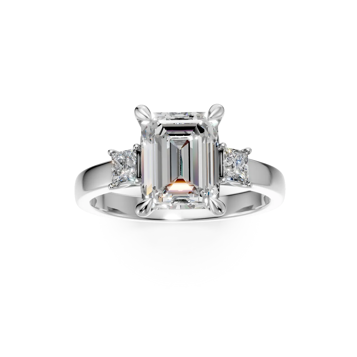 Inel din aur alb cu diamante de 2.35ct create in laborator