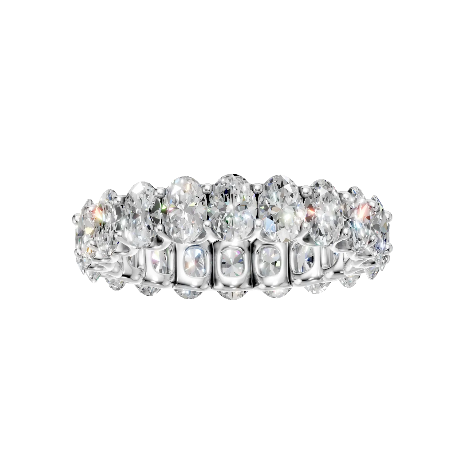 Inel eternity din aur alb cu diamante de 4ct create in laborator
