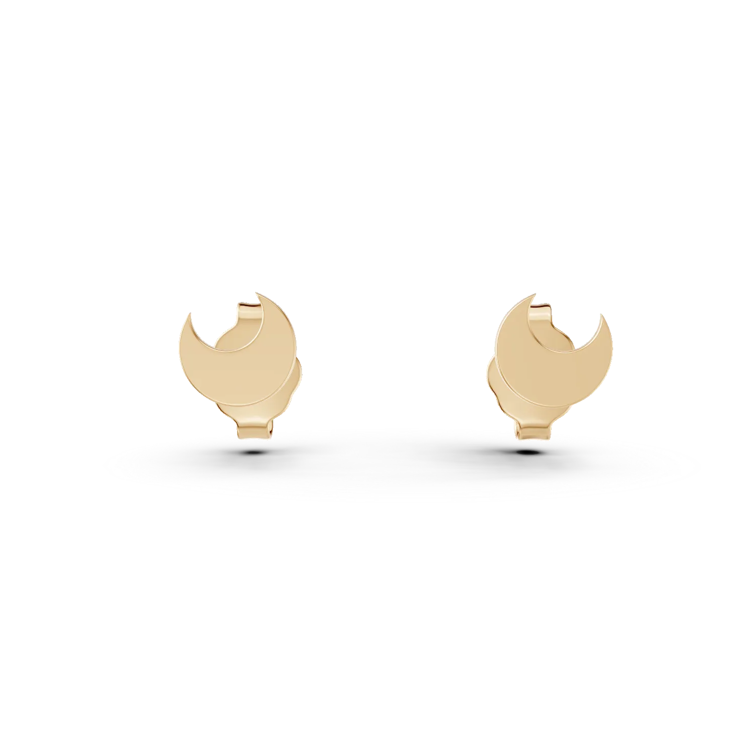 Cercei semiluna din aur galben
