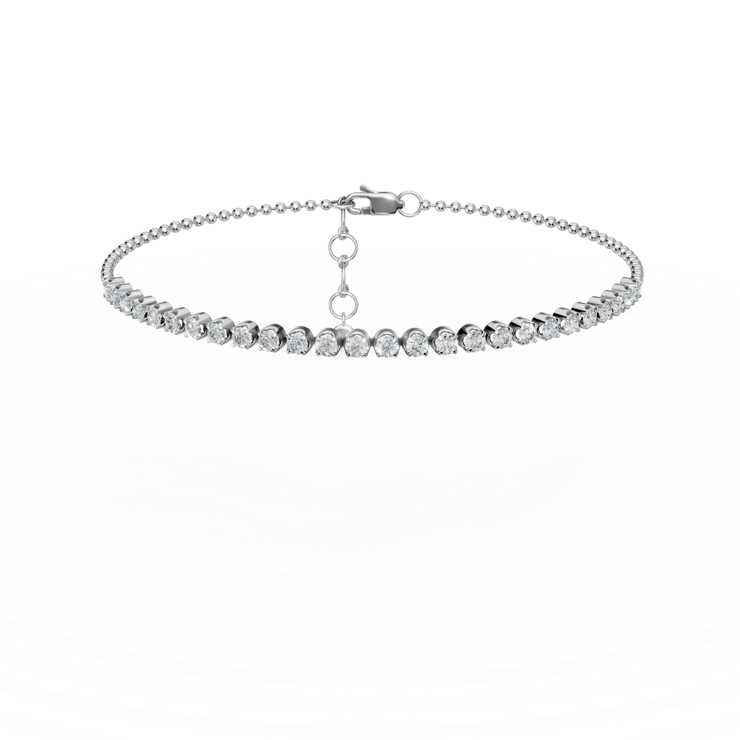 Bratara din aur alb cu diamante de 0.8ct create in laborator - imagine 7