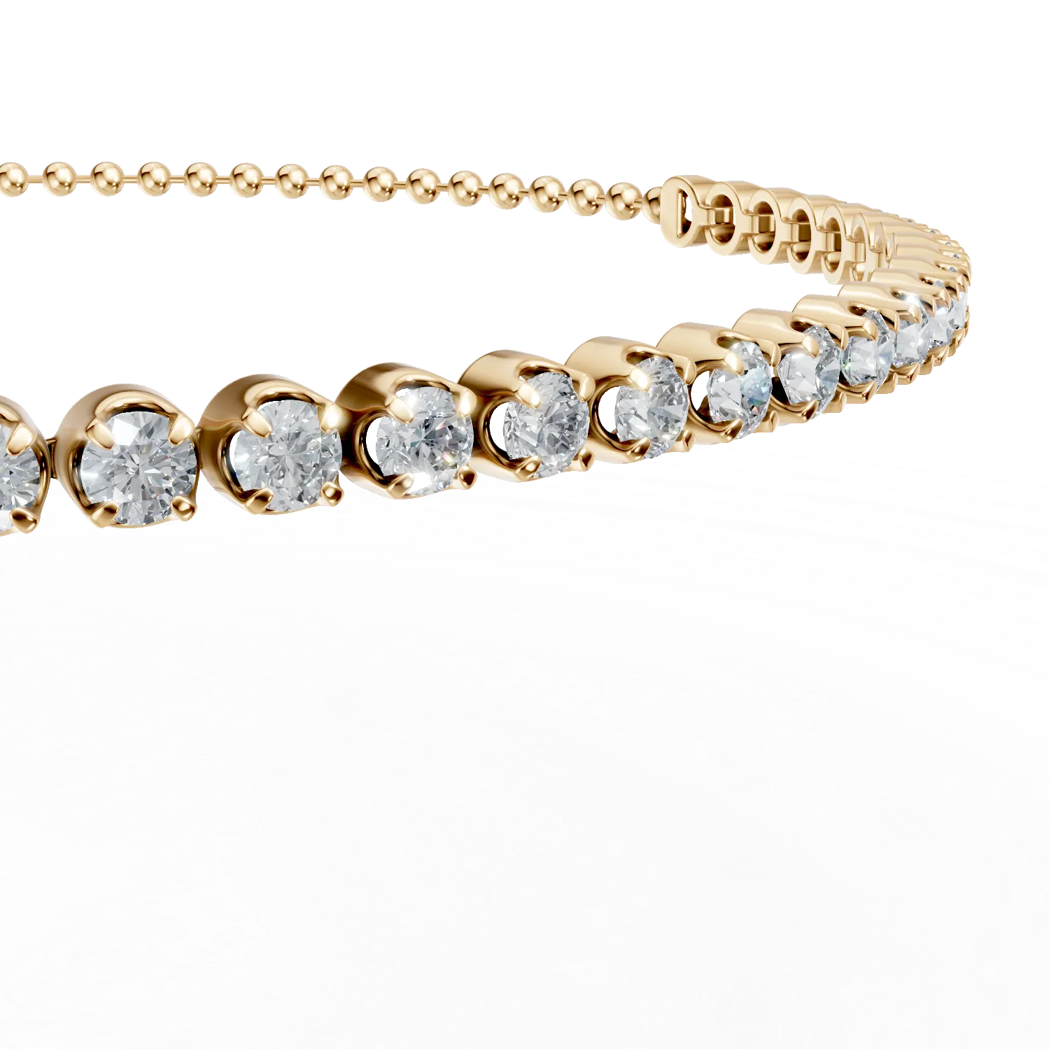 Bratara din aur galben cu diamante de 0.8ct create in laborator - imagine 2