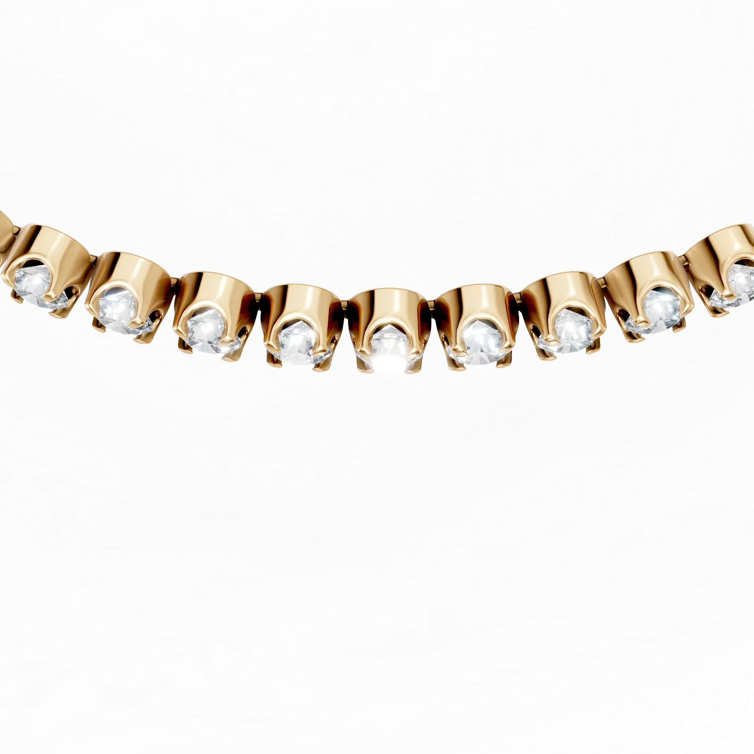 Bratara din aur galben cu diamante de 0.8ct create in laborator - imagine 3