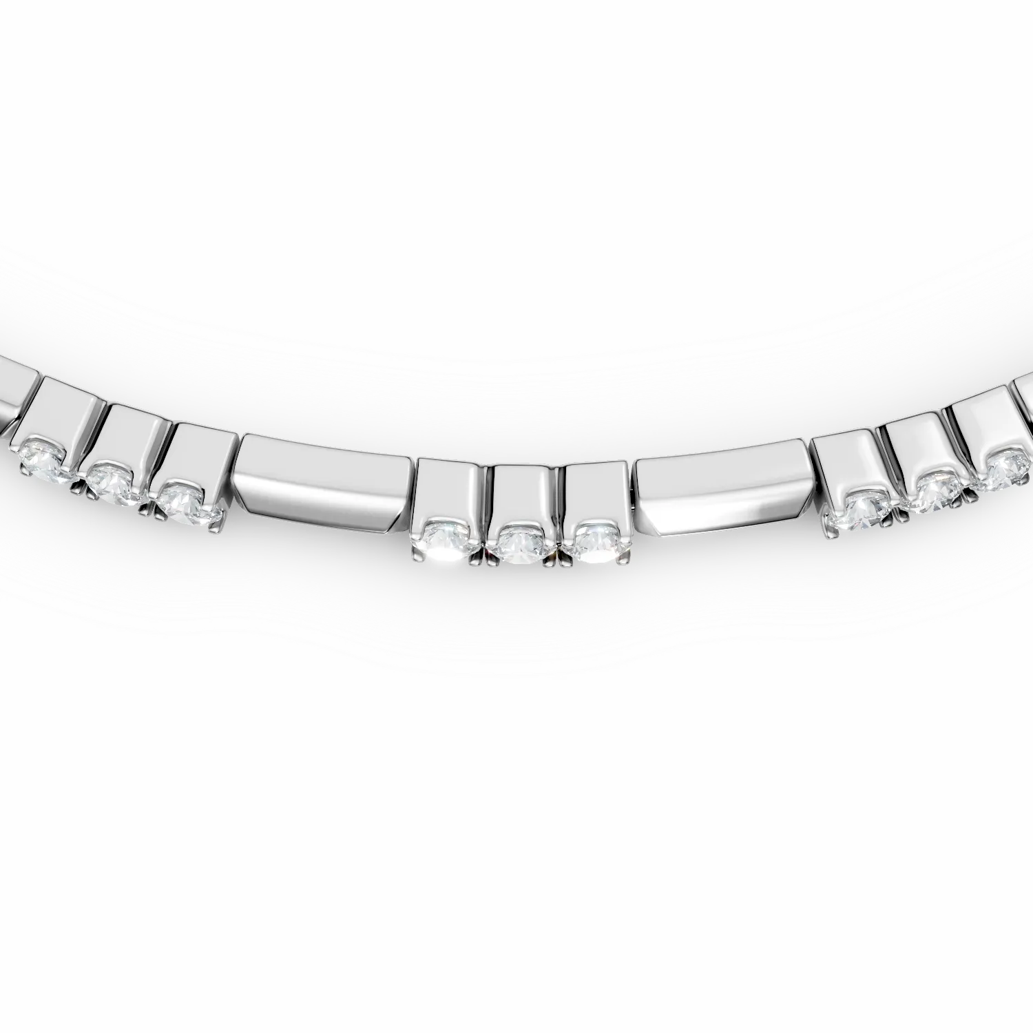 Bratara din aur alb cu diamante de 0.5ct create in laborator