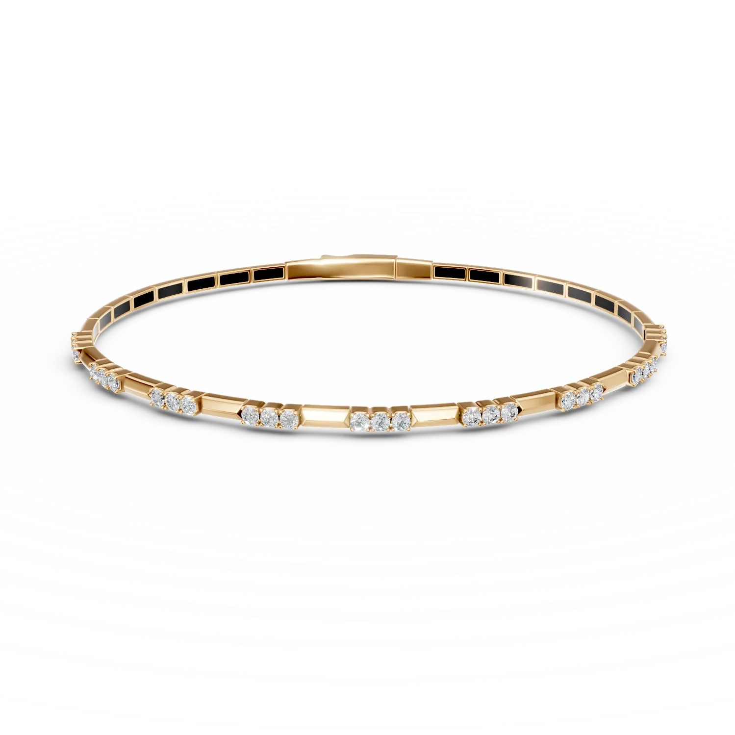Bratara din aur galben cu diamante de 0.5ct create in laborator - imagine 7