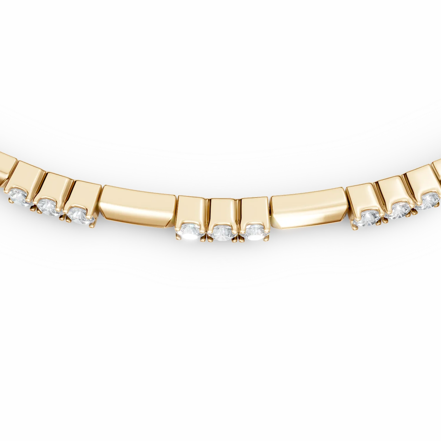 Bratara din aur galben cu diamante de 0.5ct create in laborator - imagine 3