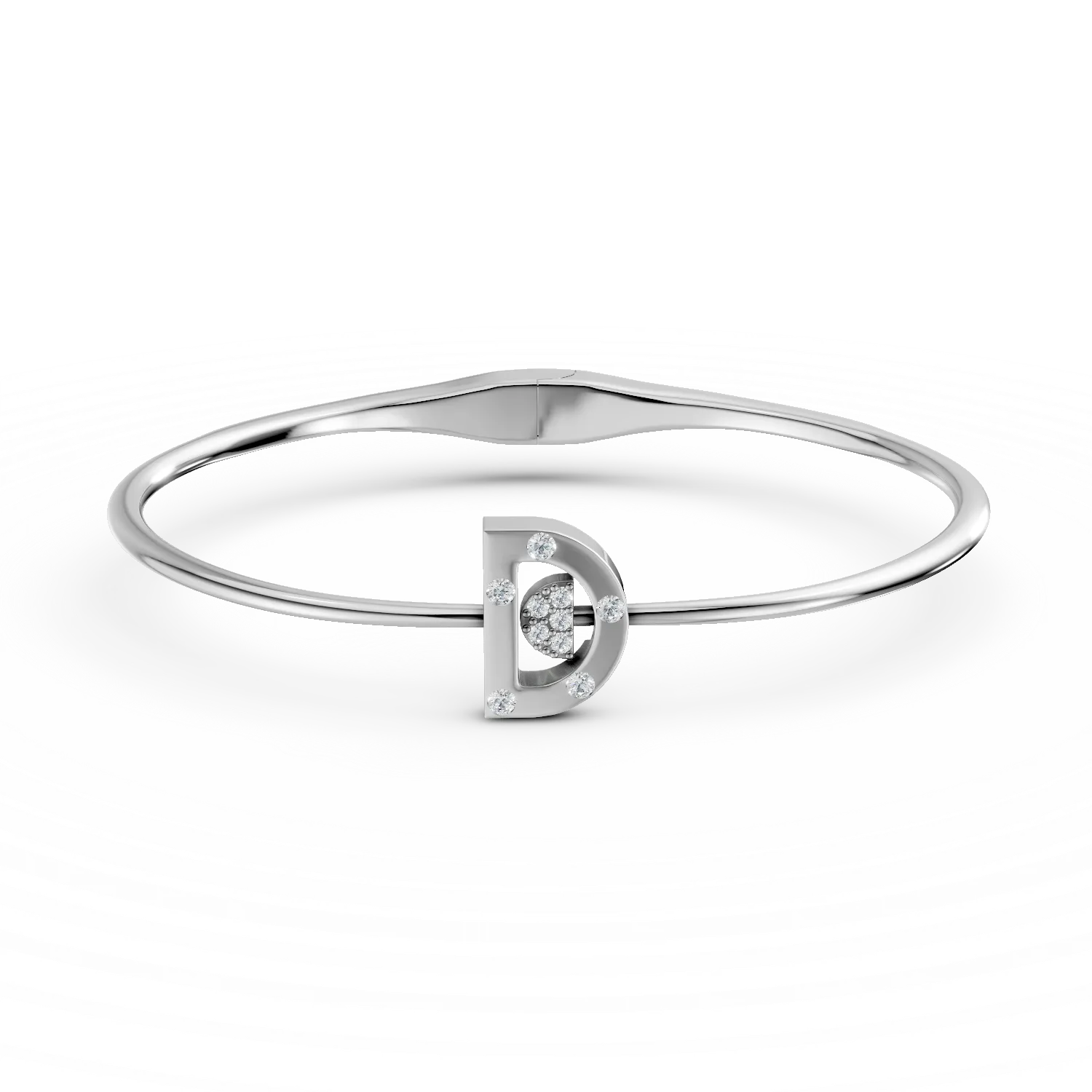 Bratara Double DAAR din argint cu diamante de 0.08ct create in laborator