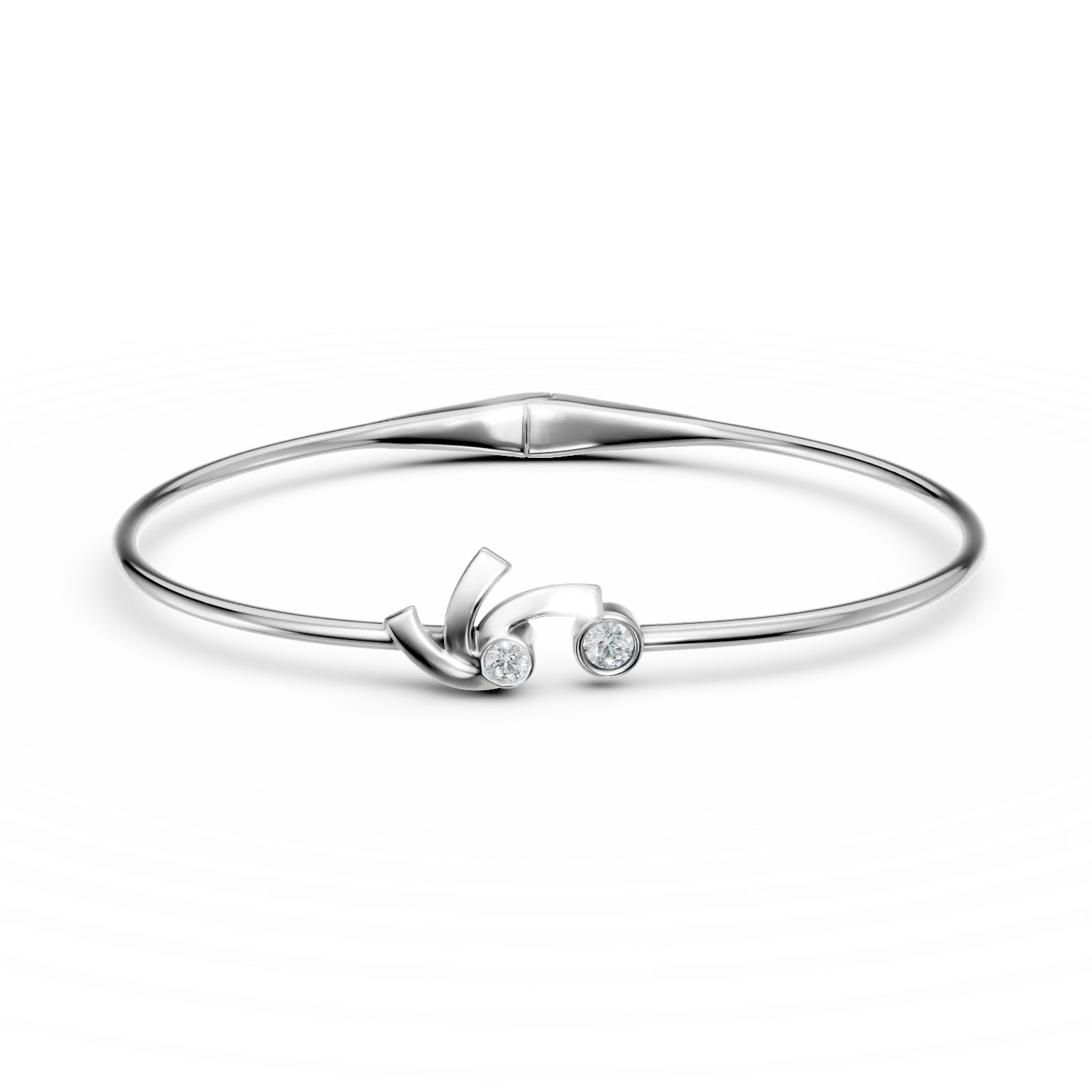 Bratara DAAR in miscare din argint cu diamante de 0.1ct create in laborator - imagine 7