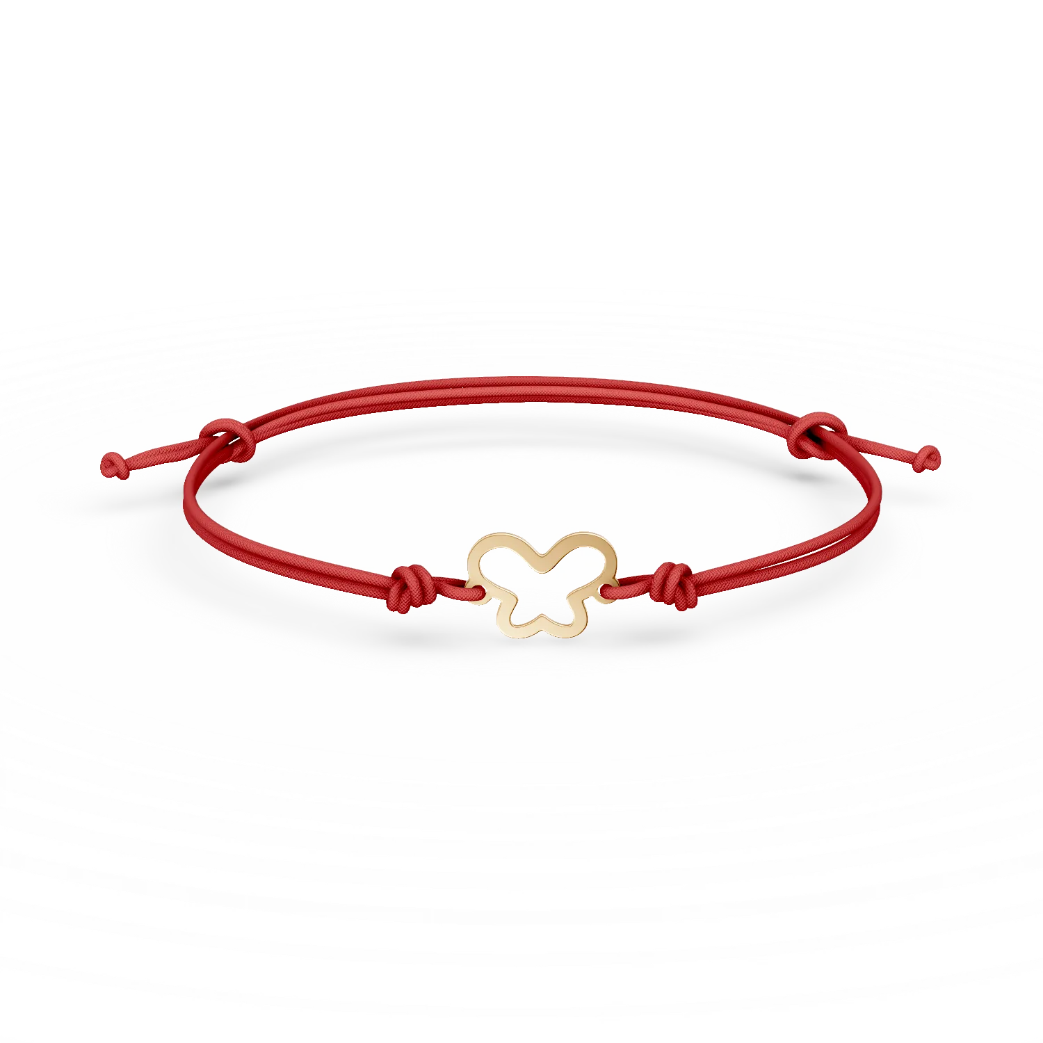 Bratara cu snur si pandantiv fluture din aur galben - imagine 7