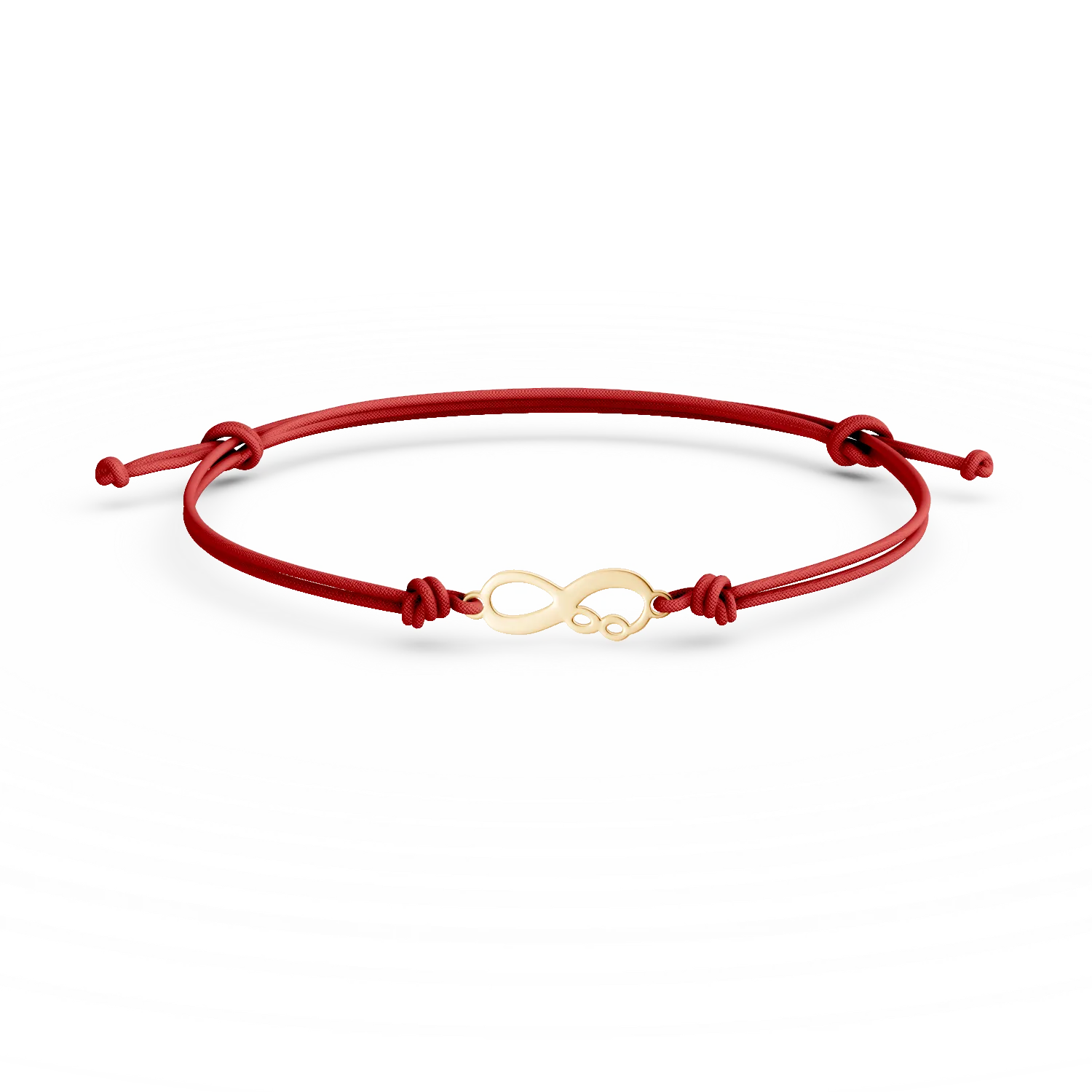 Bratara cu snur si pandantiv infinit din aur galben - imagine 7